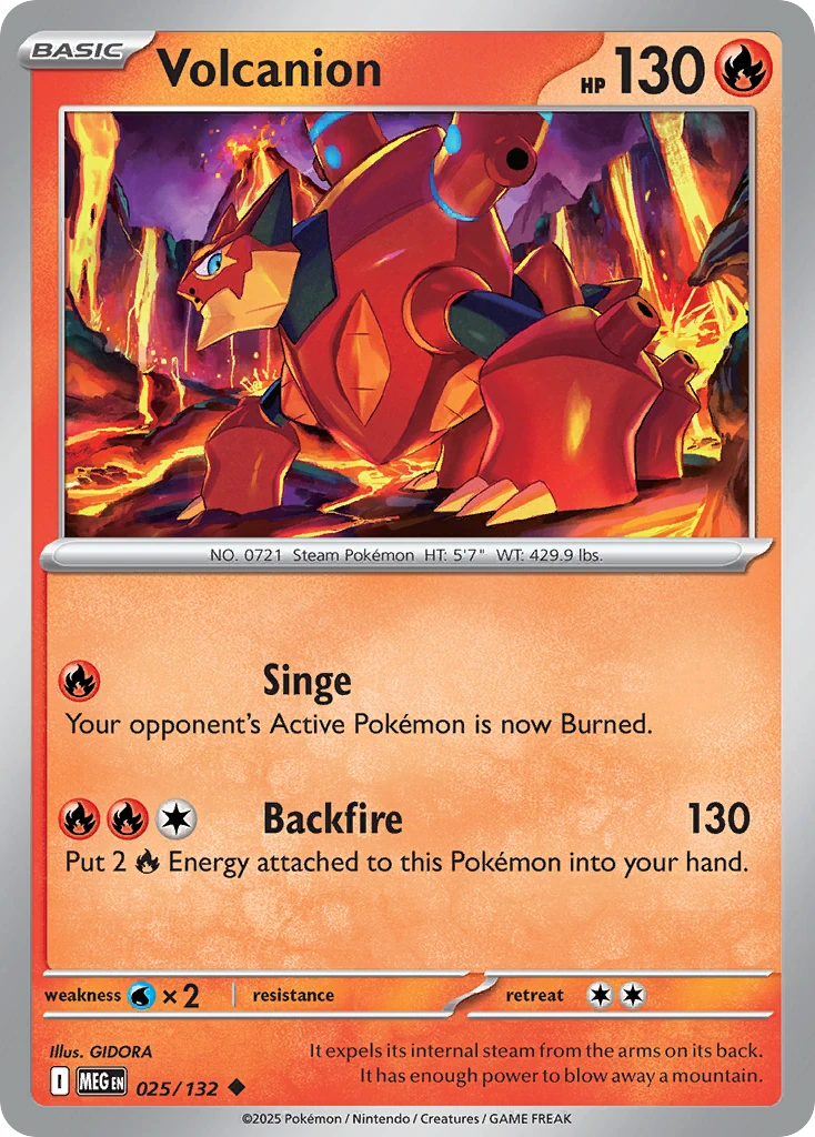 Volcanion 025/132 - Reverse Holo