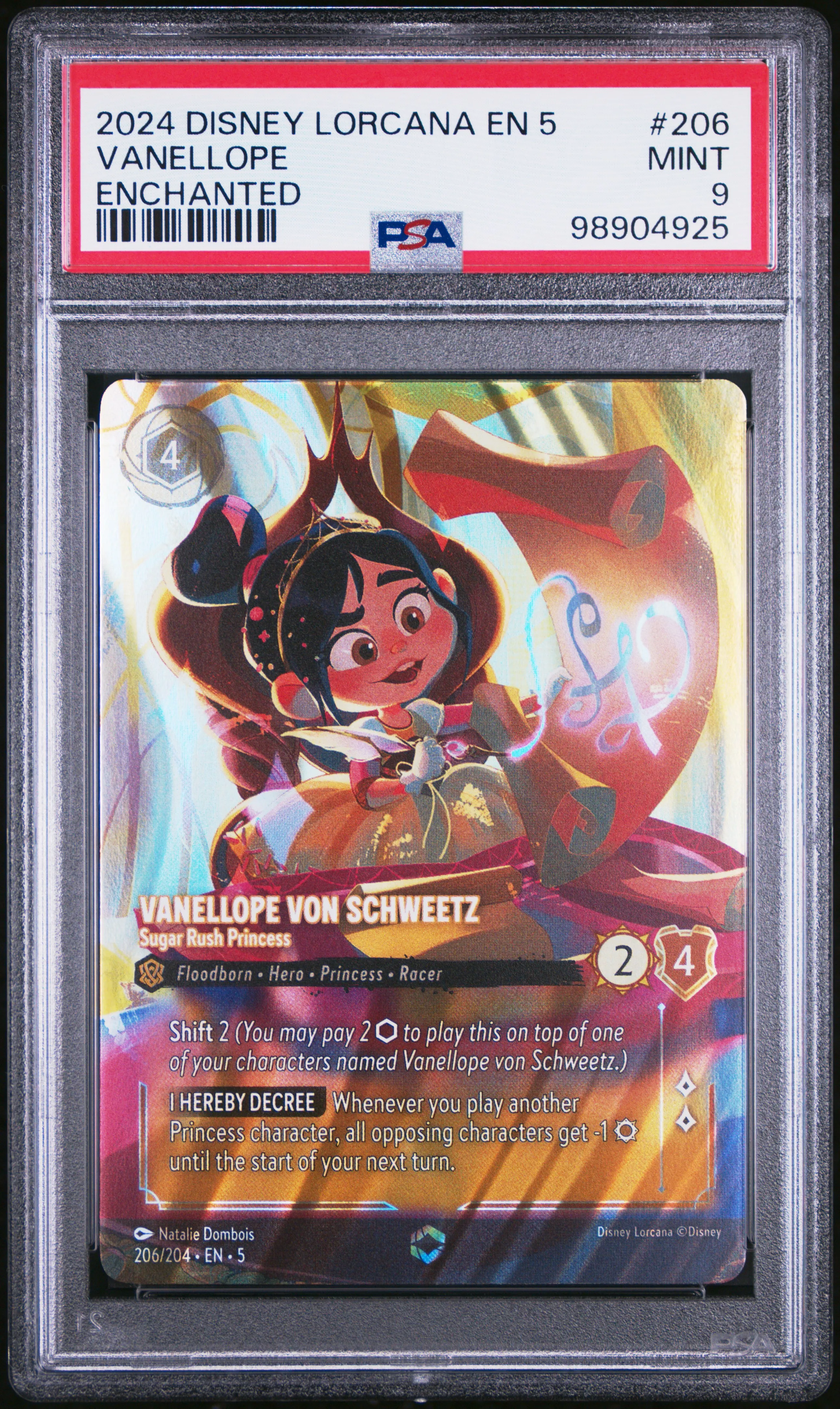 Vanellope #206 - Disney Lorcana Enchanted - PSA 9 Satın Al