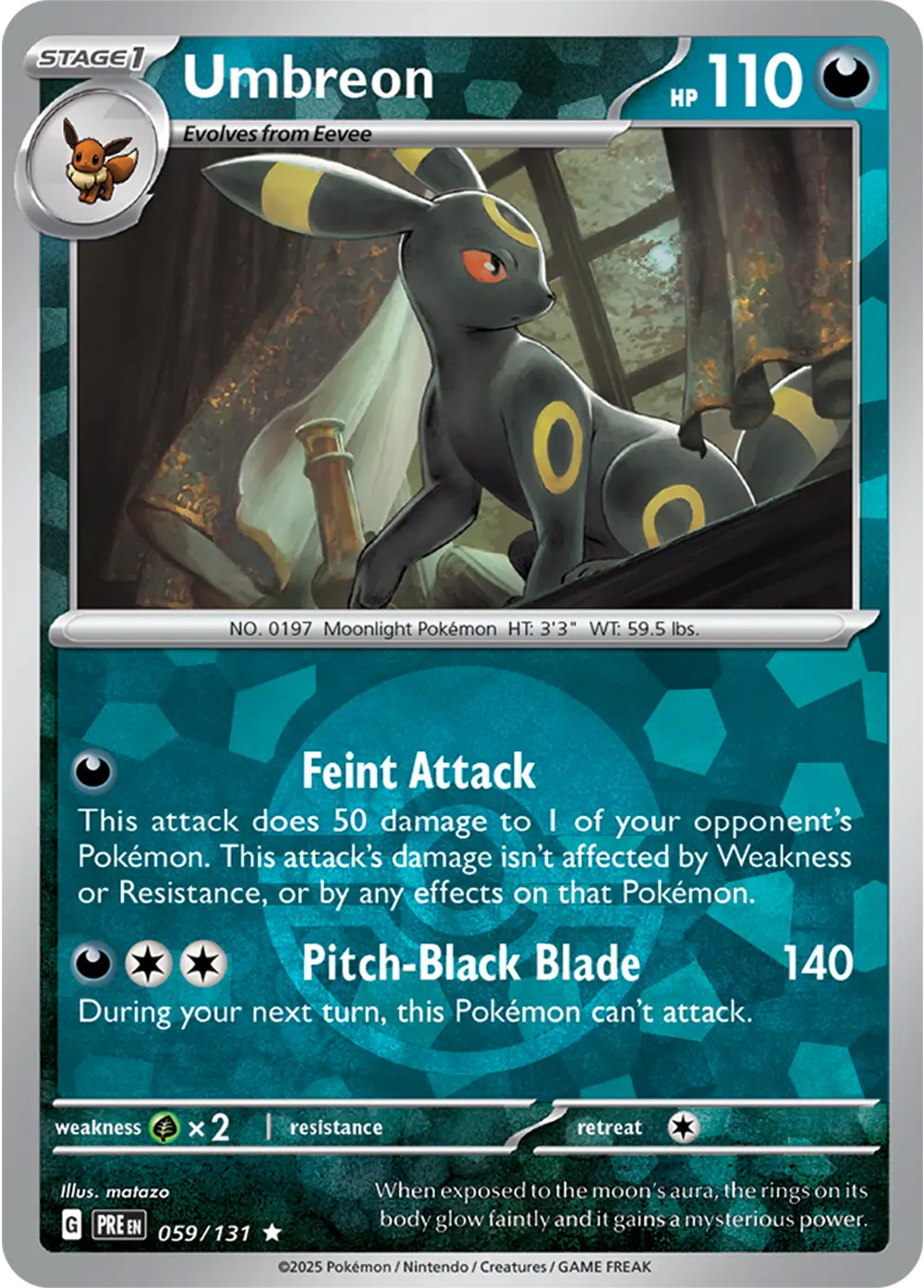 Umbreon HP100 ポケモンカード Umbreon - 59/131 - Poké Ball Holo Satın Al - Umbreon - 59/131