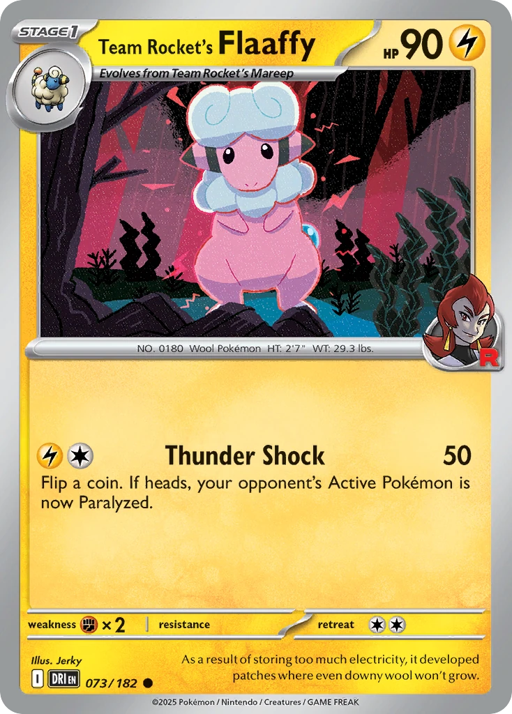 Team Rocket's Flaaffy 073/182   - Reverse Holo