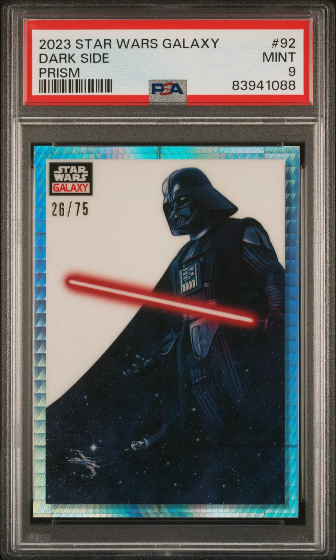 カードダス PSA5 Dark Side #92 - 2023 Topps Star Wars Galaxy - Prism - 26/75 - PSA