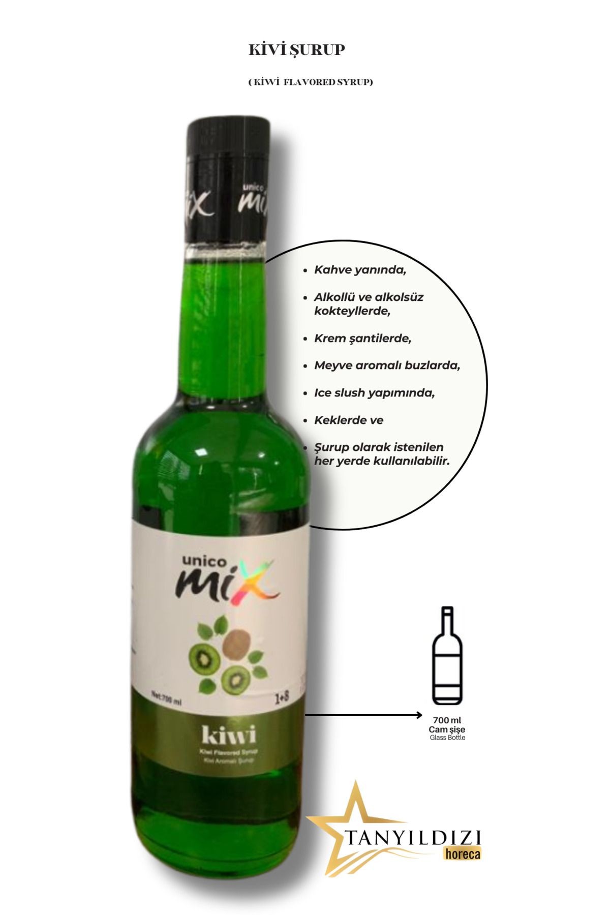 KİVİ ŞURUP (CAM 700 ML)