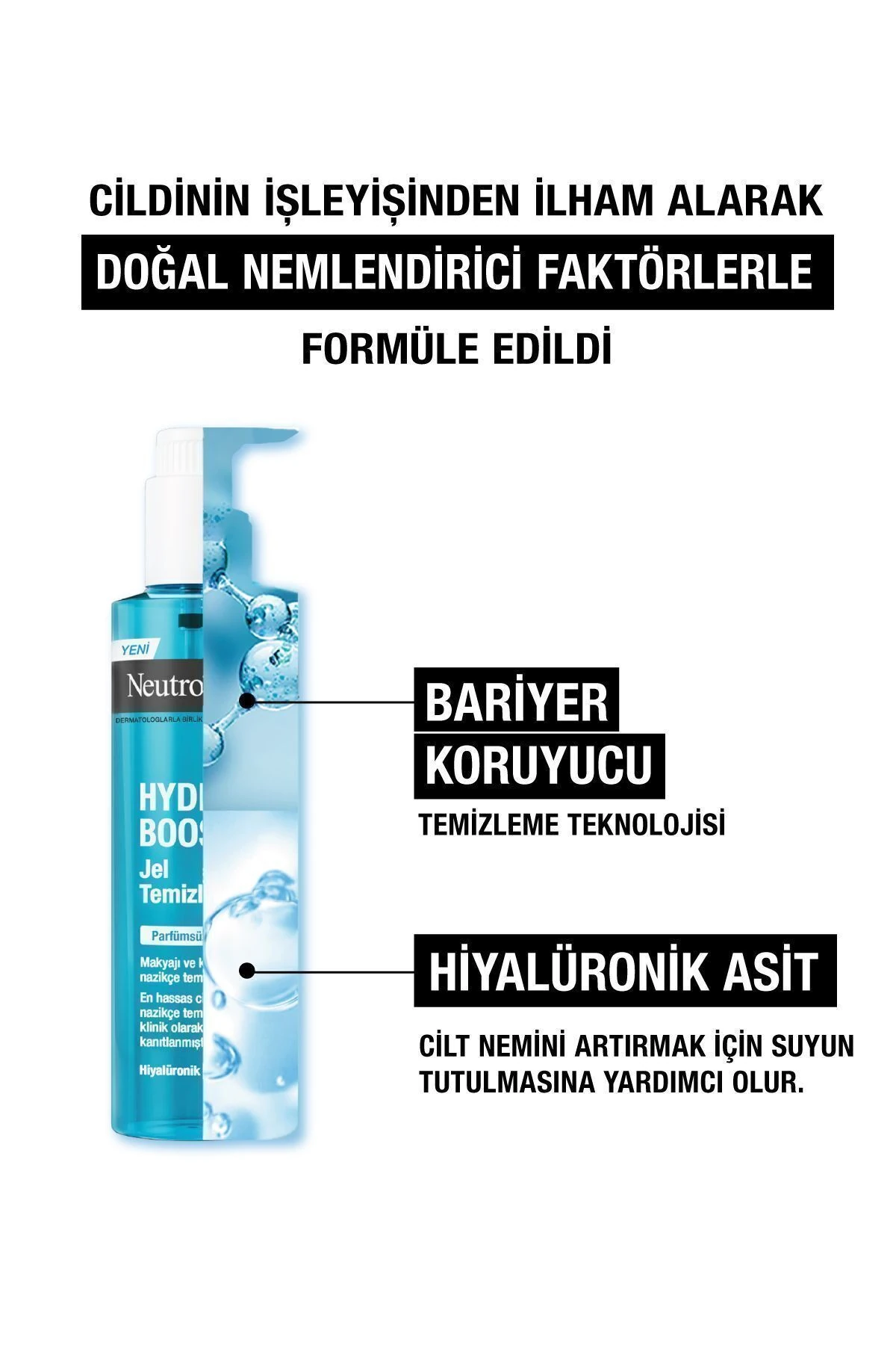 Hydro Boost Water Jel Yüz Temizleyici Parfümsüz 200Ml