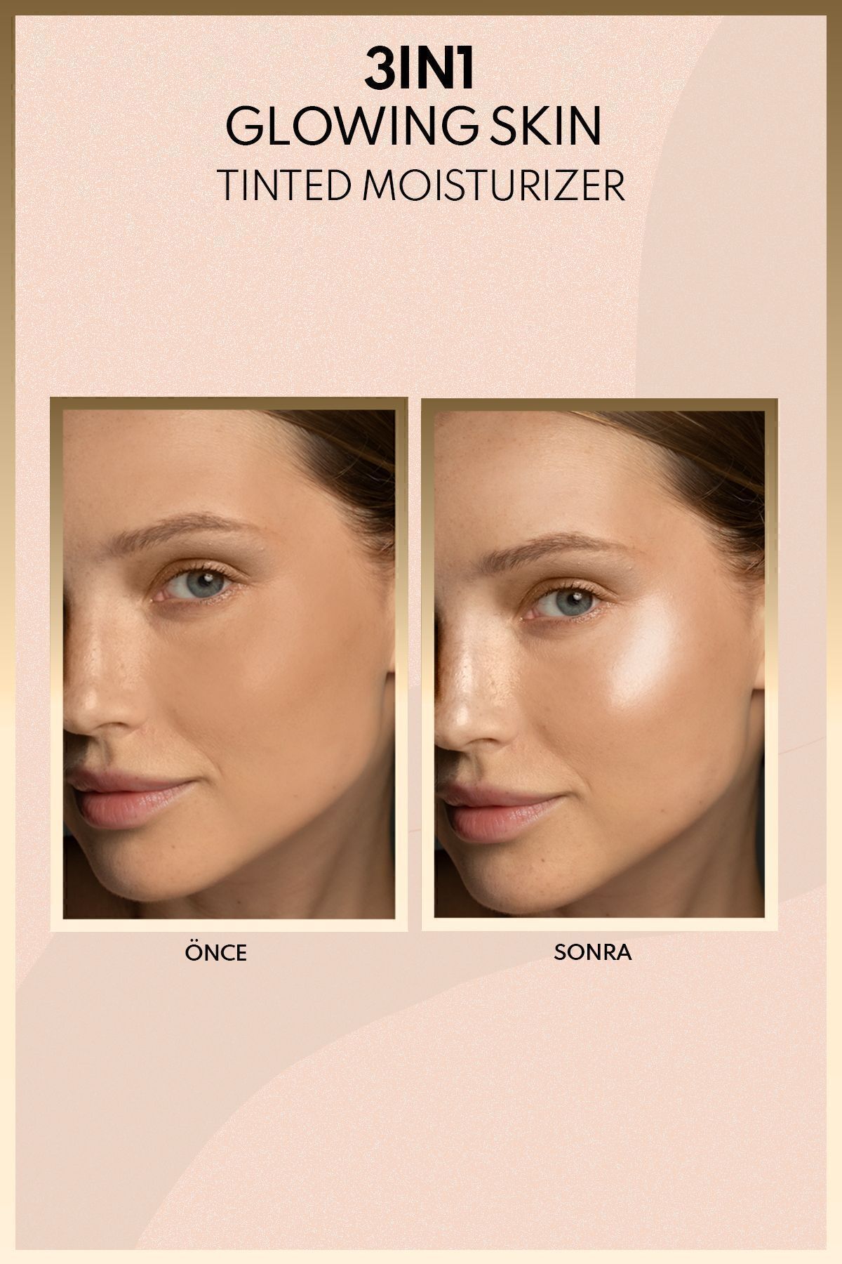 3 İn 1 Glowing Skin Tinted Moisturizer Spf 50 Işıltılı Aydınlatıcı Krem