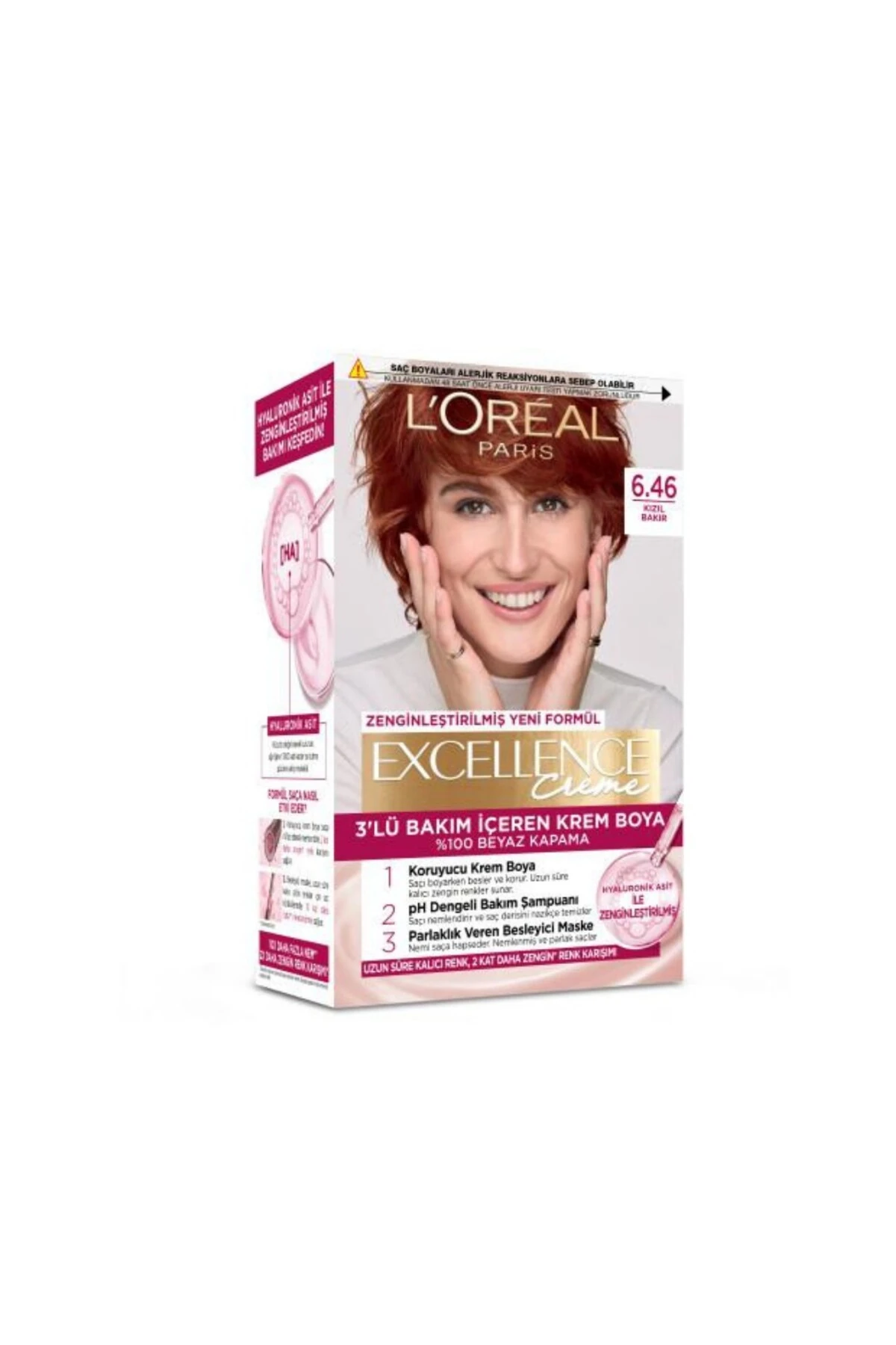 L’Oréal Paris Excellence Creme 6.46 Kızıl Bakır Saç Boyası