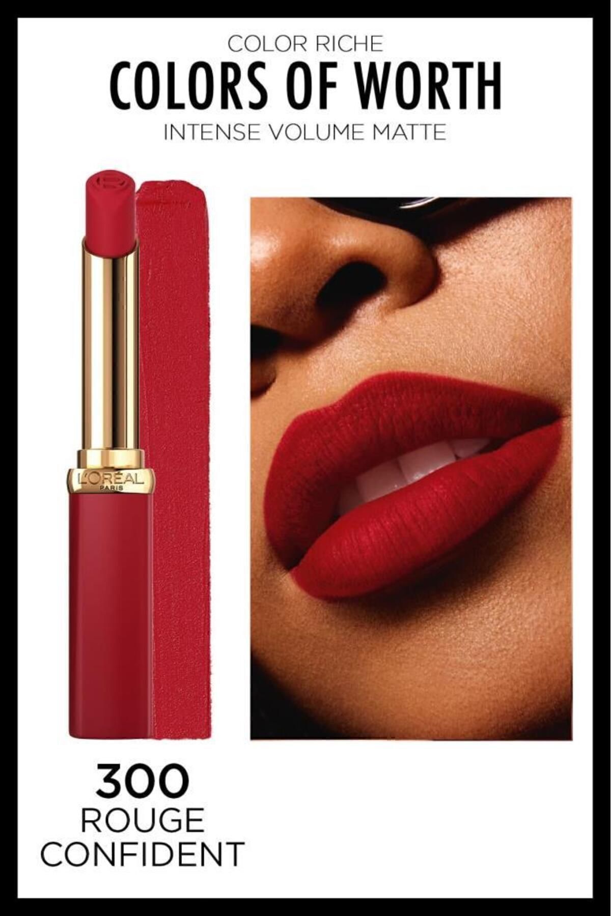 Color Riche Colors Of Worth Intense Volume Matte Ruj - 300 Rouge Confident