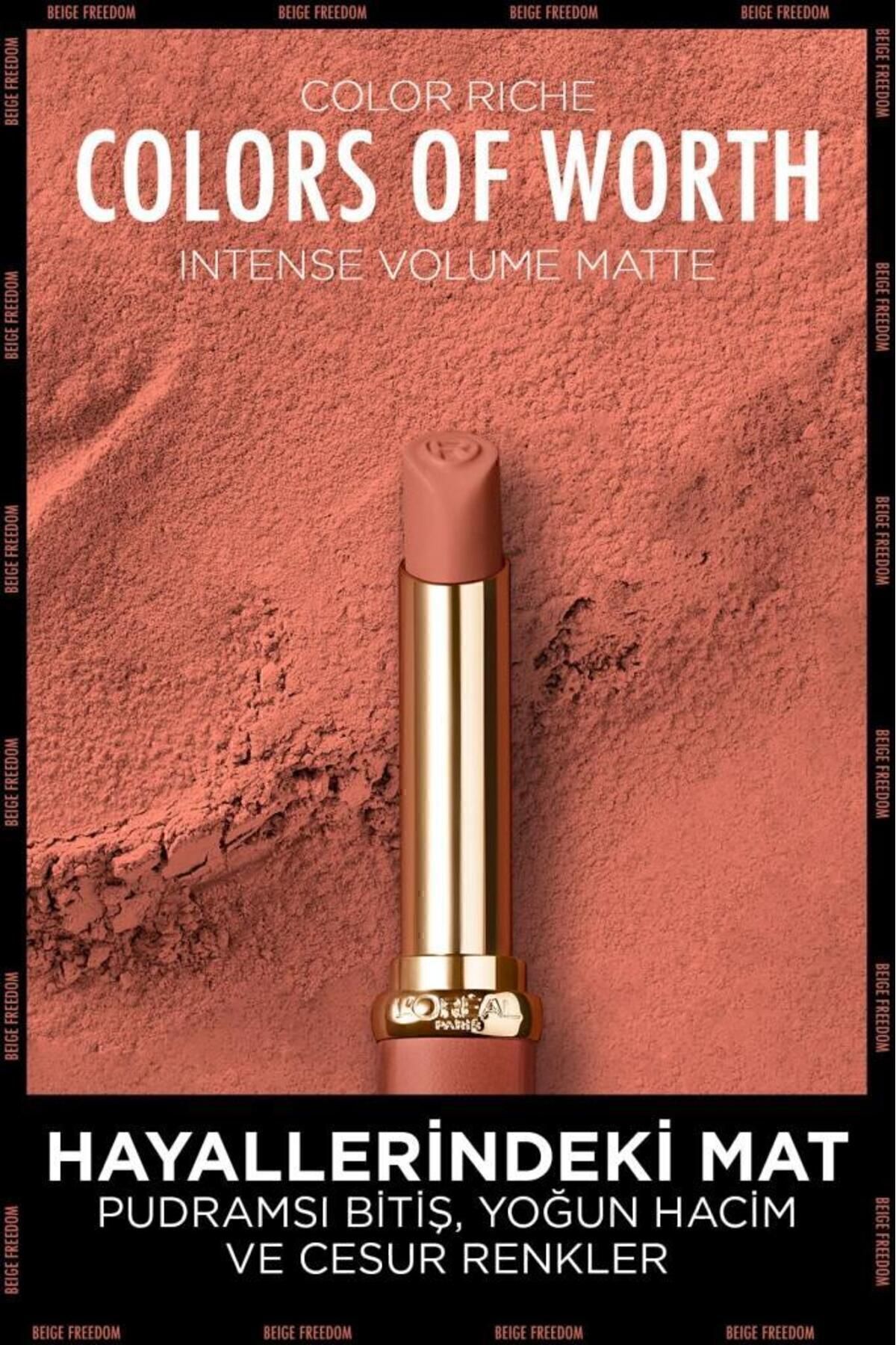 Color Riche Colors Of Worth Intense Volume Matte Ruj -500 Beige Freedom
