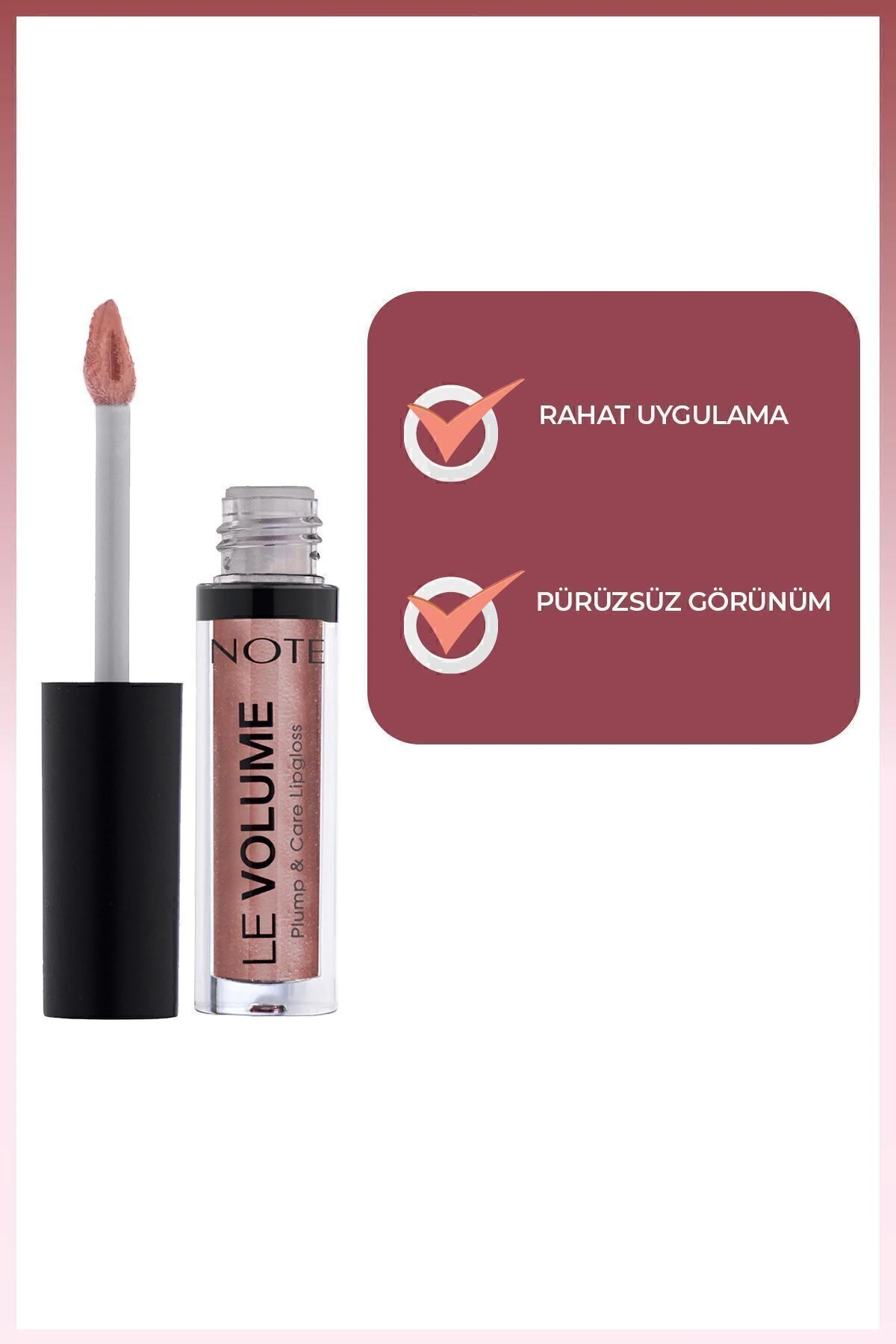 Le Volume Plump & Care Lipgloss Nemlendirici Dudak Parlatıcısı - 19 Secret Kiss - Pembe