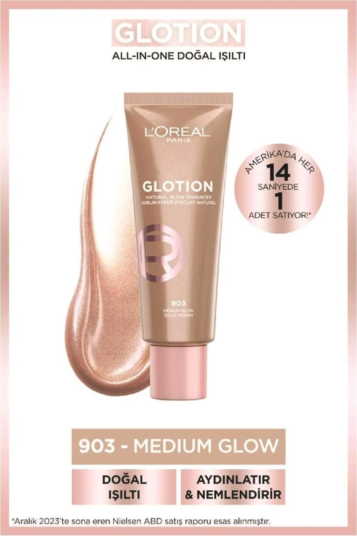 Glotion All-In-One Doğal Işıltı 903 - Medium Glow 40 Ml