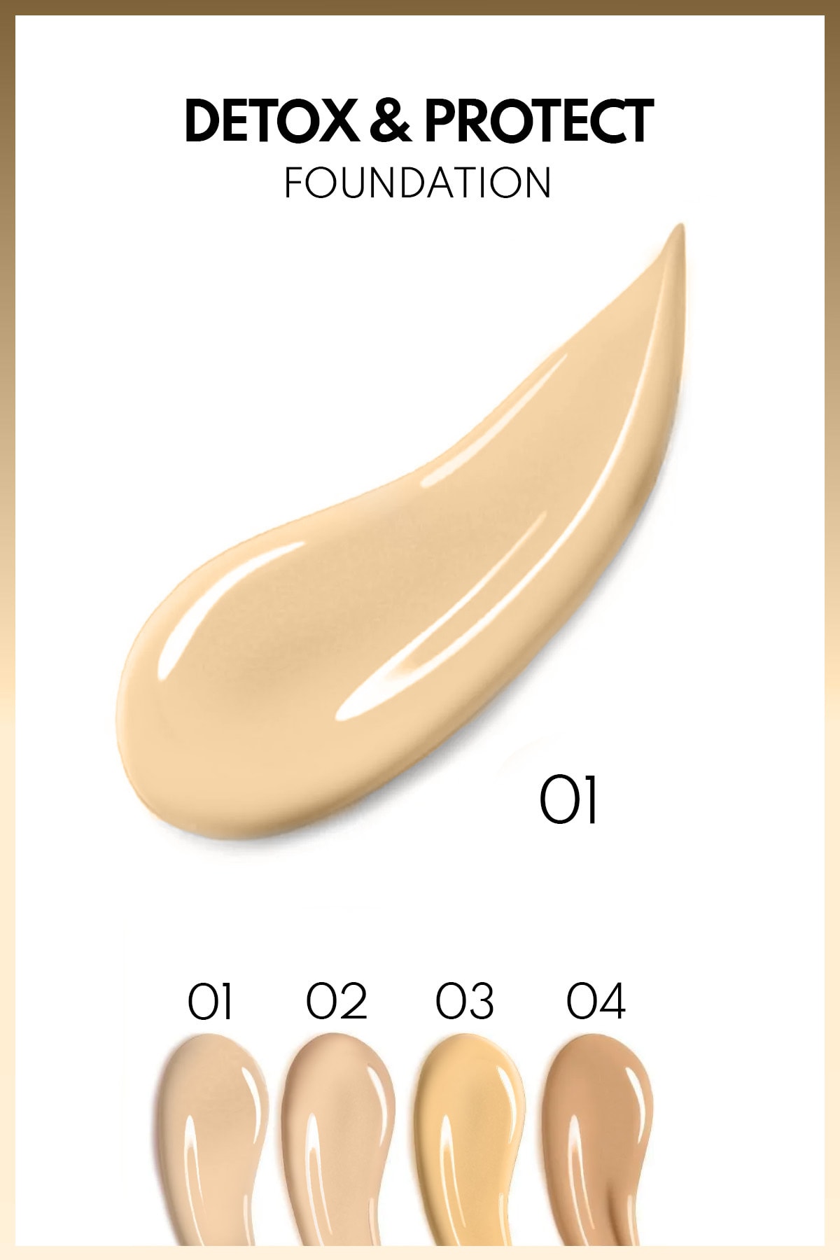 Detox & Protect Foundation Spf 15 Yoğun Kapatıcı Saten Bitişli Fondöten - 01 Beige