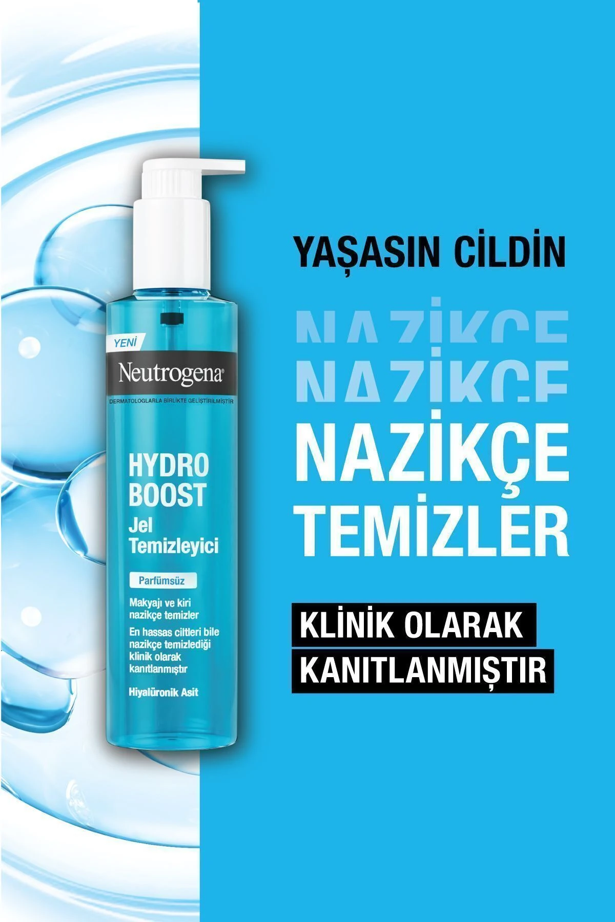 Hydro Boost Water Jel Yüz Temizleyici Parfümsüz 200Ml