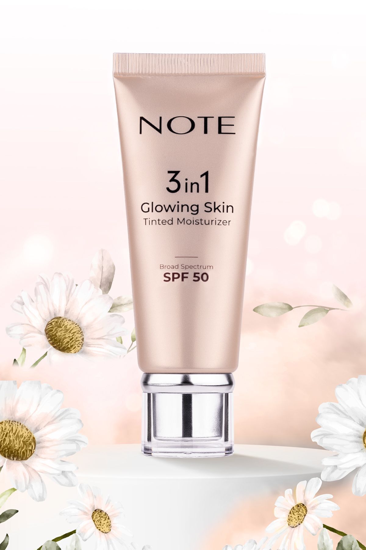 3 İn 1 Glowing Skin Tinted Moisturizer Spf 50 Işıltılı Aydınlatıcı Krem