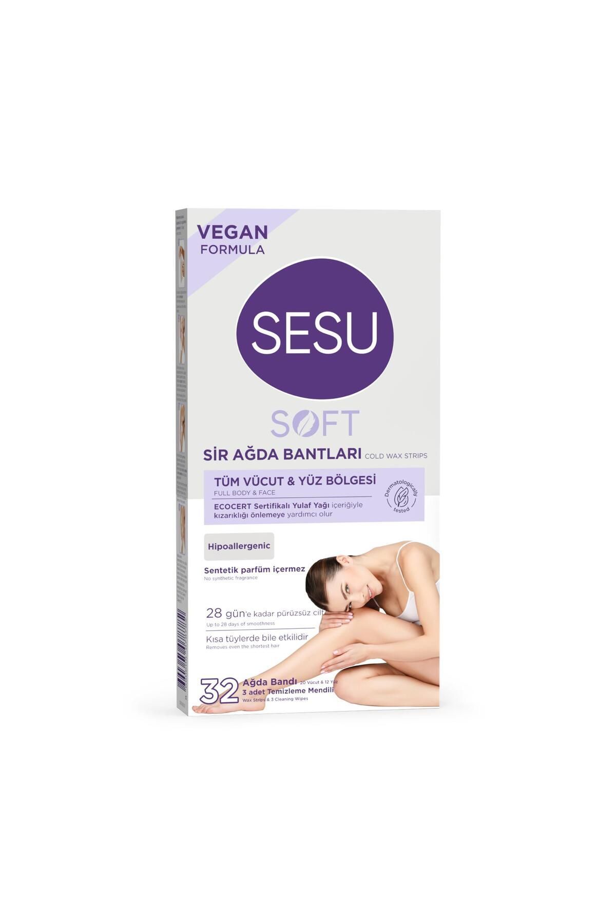 Soft Tüm Vücut & Yüz Bölgesi Sir Ağda Bantları 32 Adet