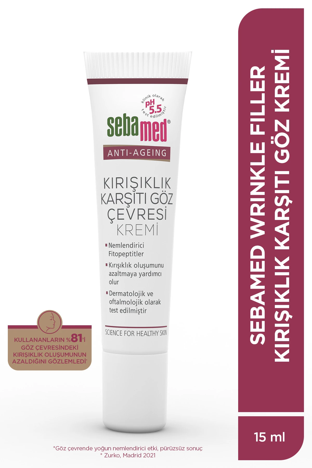 Wrinkle Filler Anti-Age Kırışıklık Ve Yaşlanma Karşıtı Göz Çevresi Kremi 15Ml