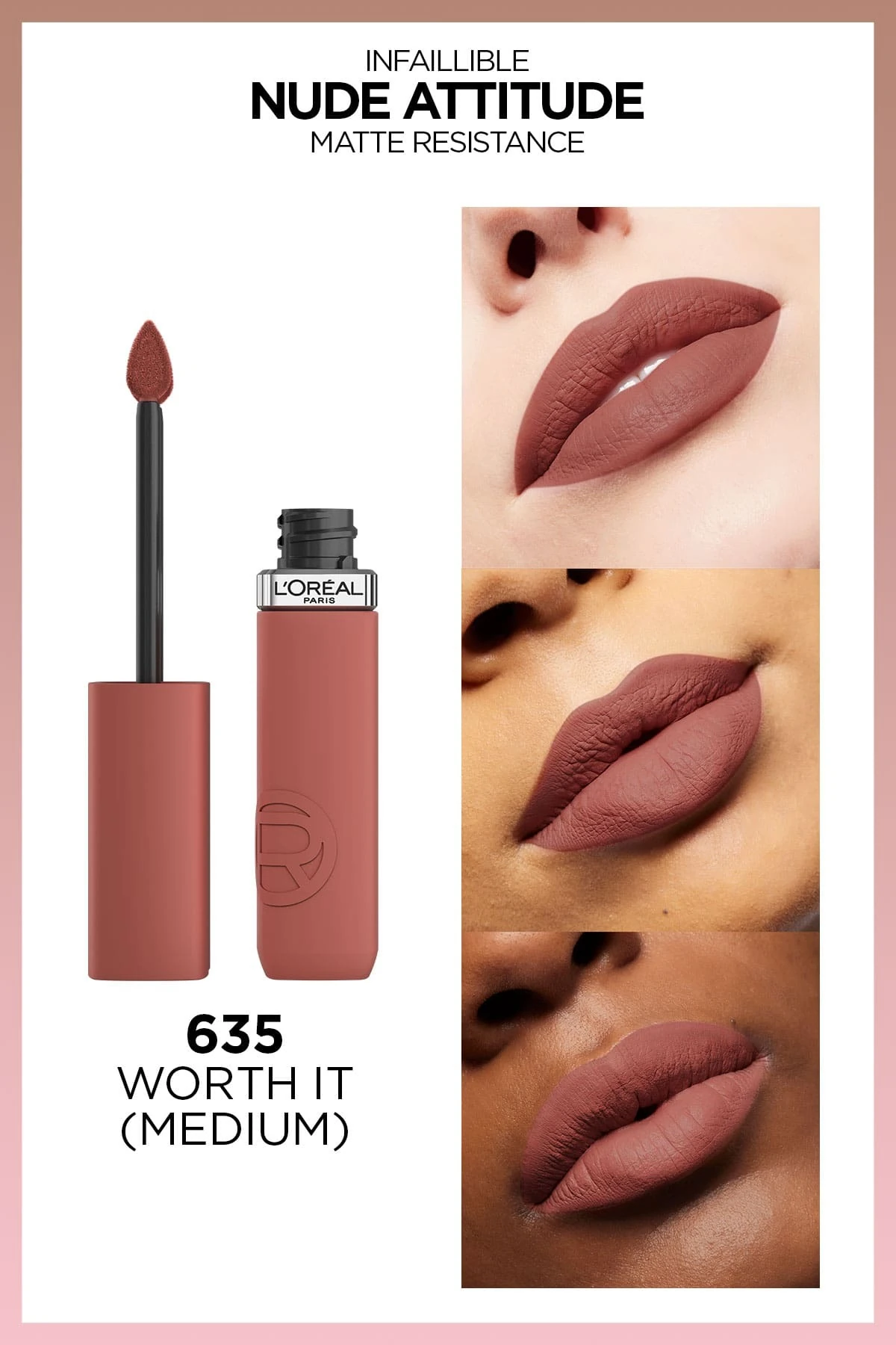 Infaillible Matte Resistance Likit Mat Ruj - 635 Worth It (Medium)