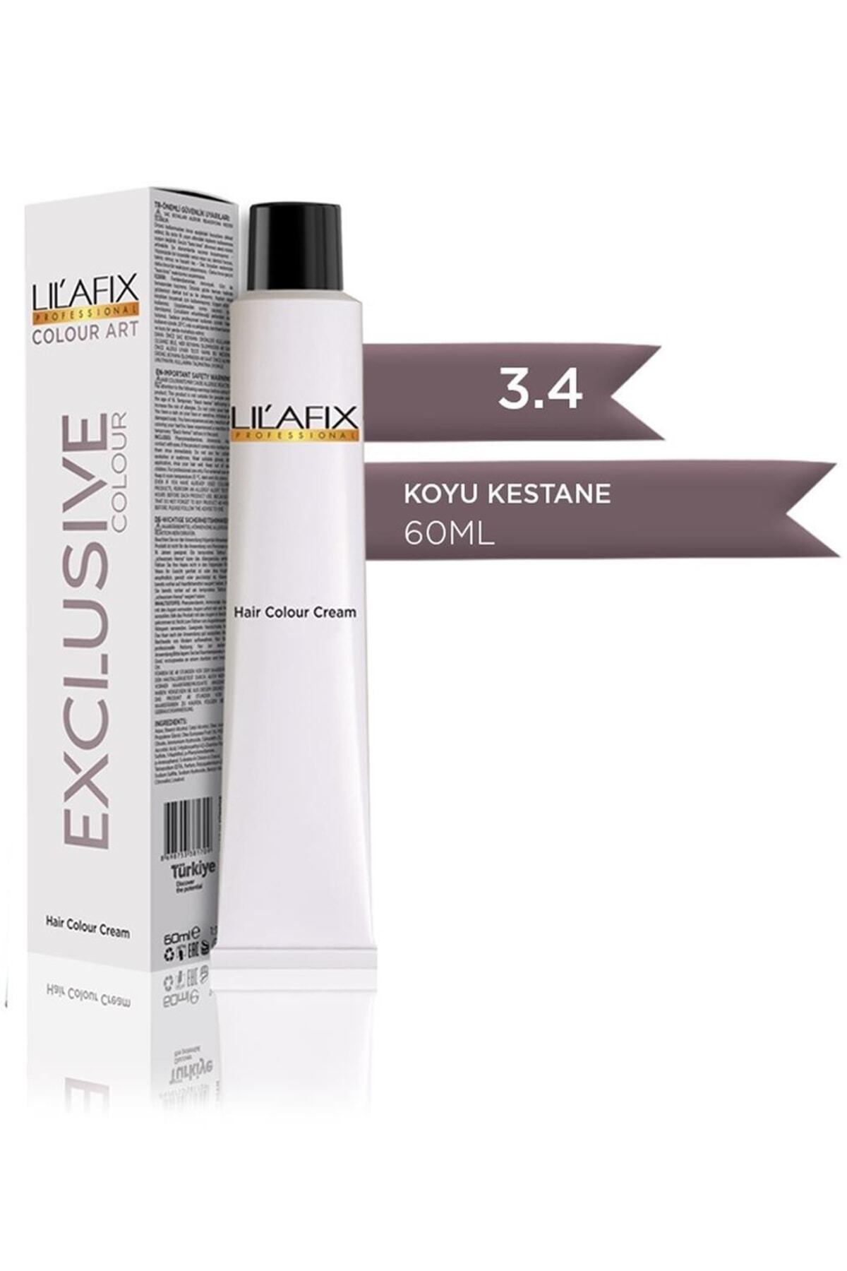 Krem Tüp Saç Boyası 3.4 Exclusive Koyu Kestane 60 Ml