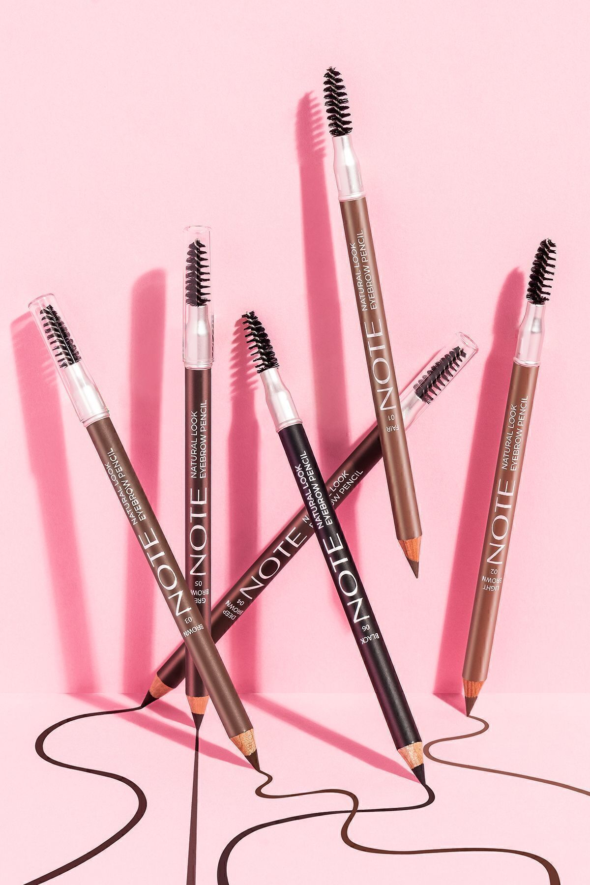 Natural Eyebrow Pencil Waterproof Çift Taraflı Suya Dayanıklı Kaş Kalemi 03 Brown - Kahve