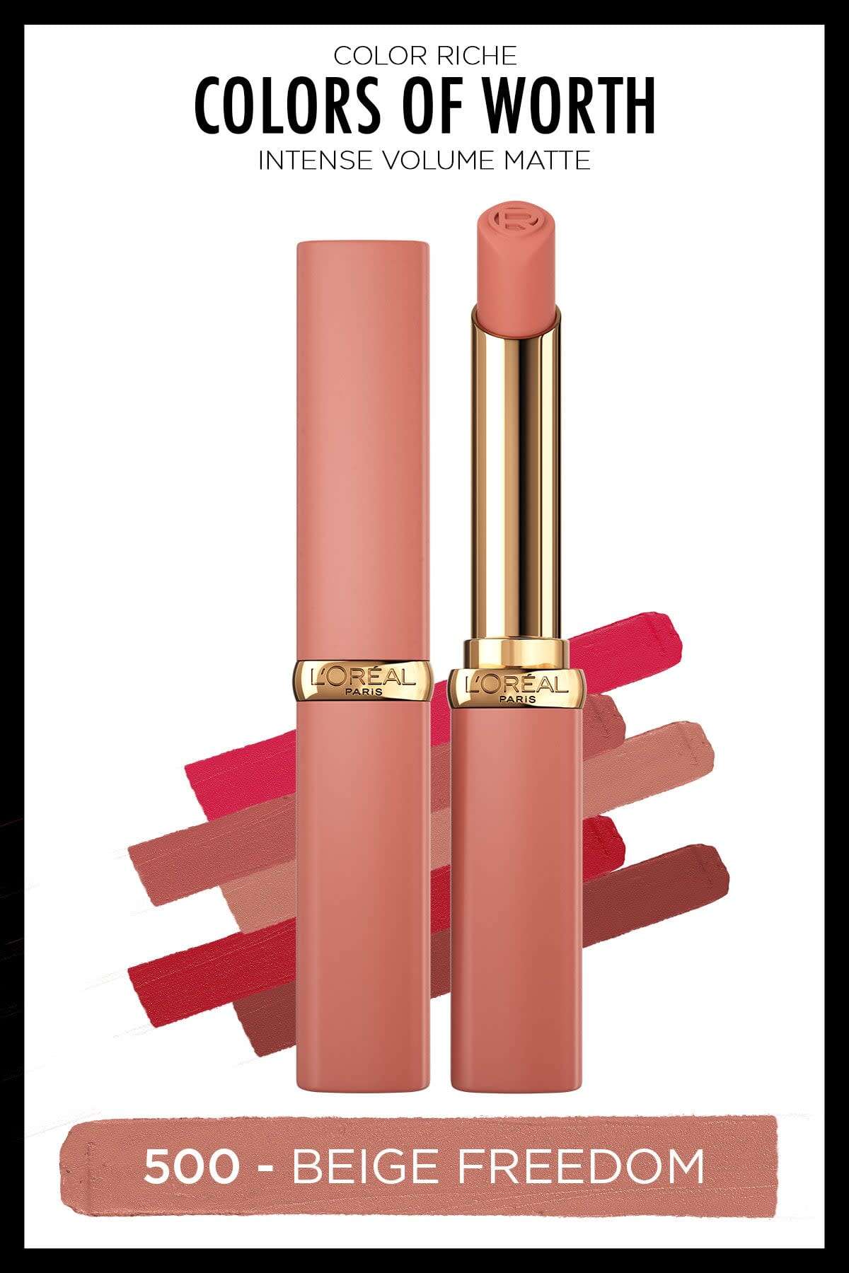 Color Riche Colors Of Worth Intense Volume Matte Ruj -500 Beige Freedom