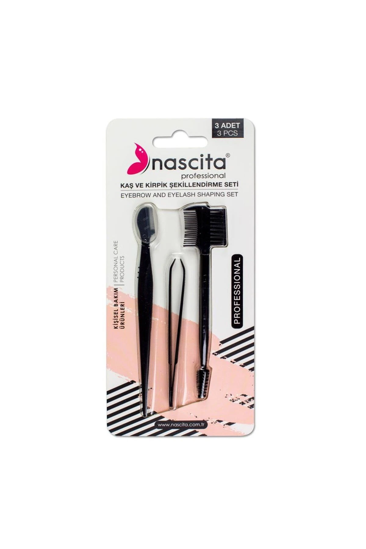 3Lü Set (Ustura,Cımbız,Çift Taraflı Kaş Fırçası) - 15