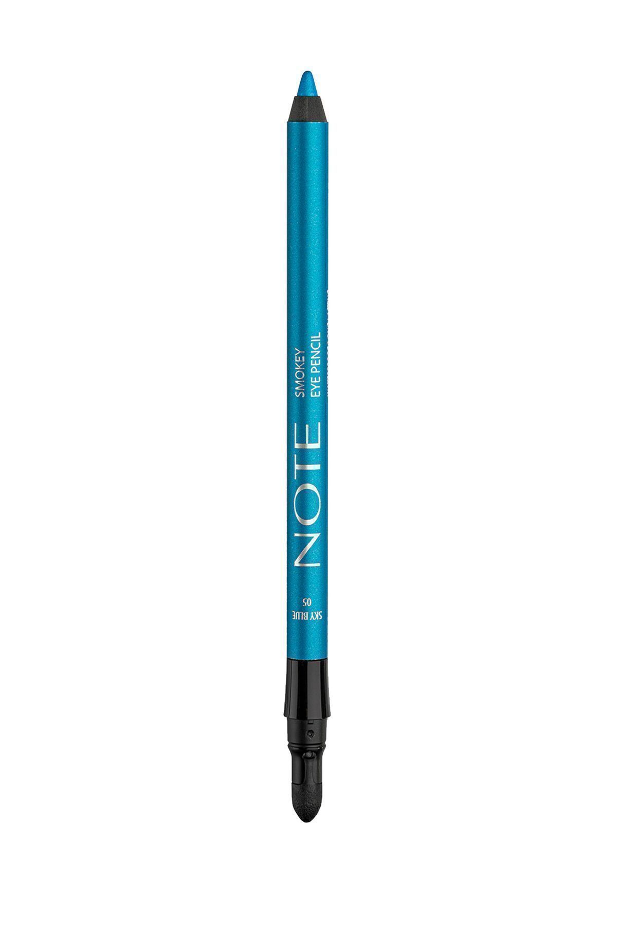Smokey Eye Pencil Waterproof Aplikatörlü Suya Dayanıklı Göz Kalemi - 05 Sky Blue - Gök Mavisi