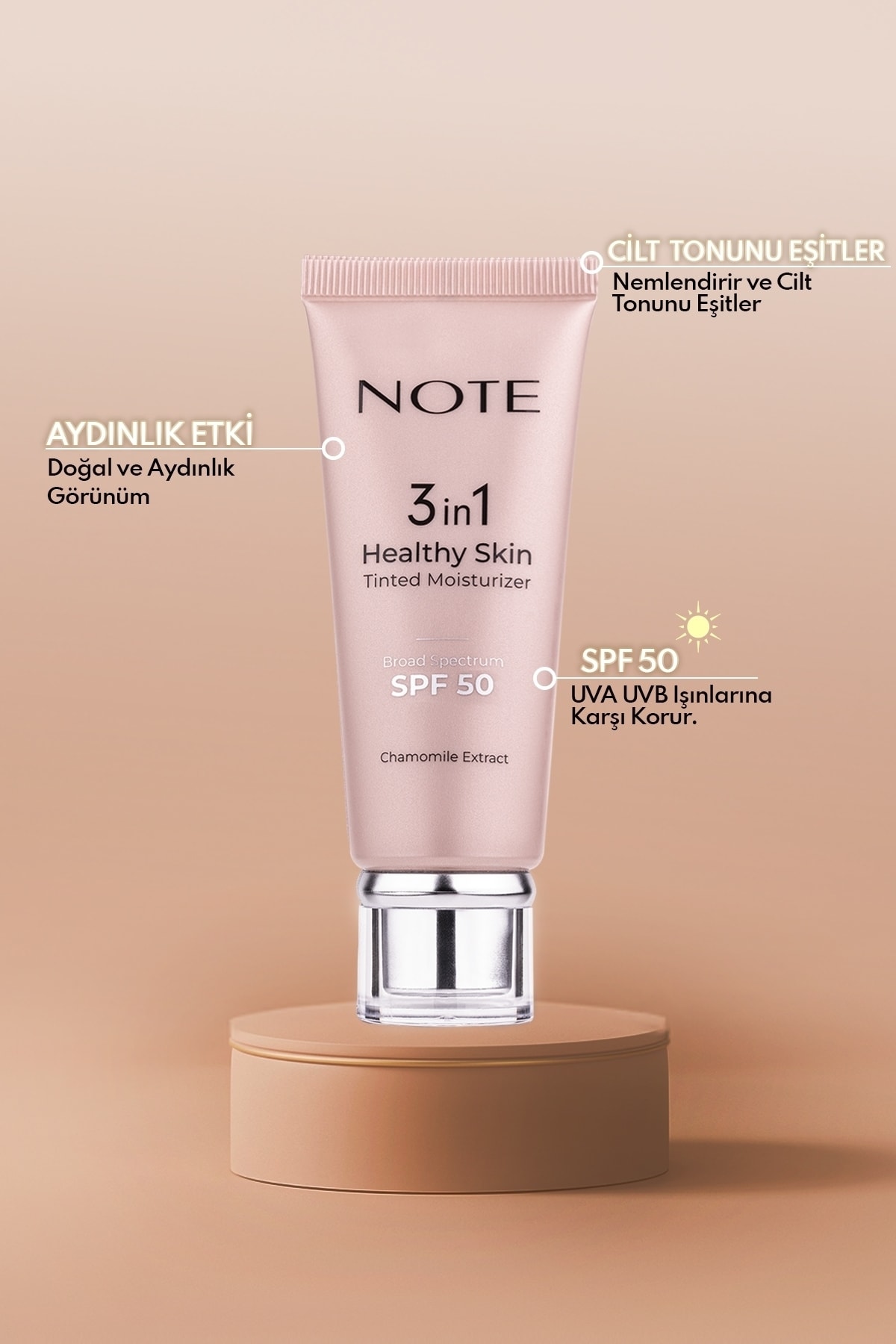 3 İn 1 Healthy Skin Tinted Moisturizer Spf 50 Renk Ton Eşitleyici Aydınlatıcı Krem - 10 Medium