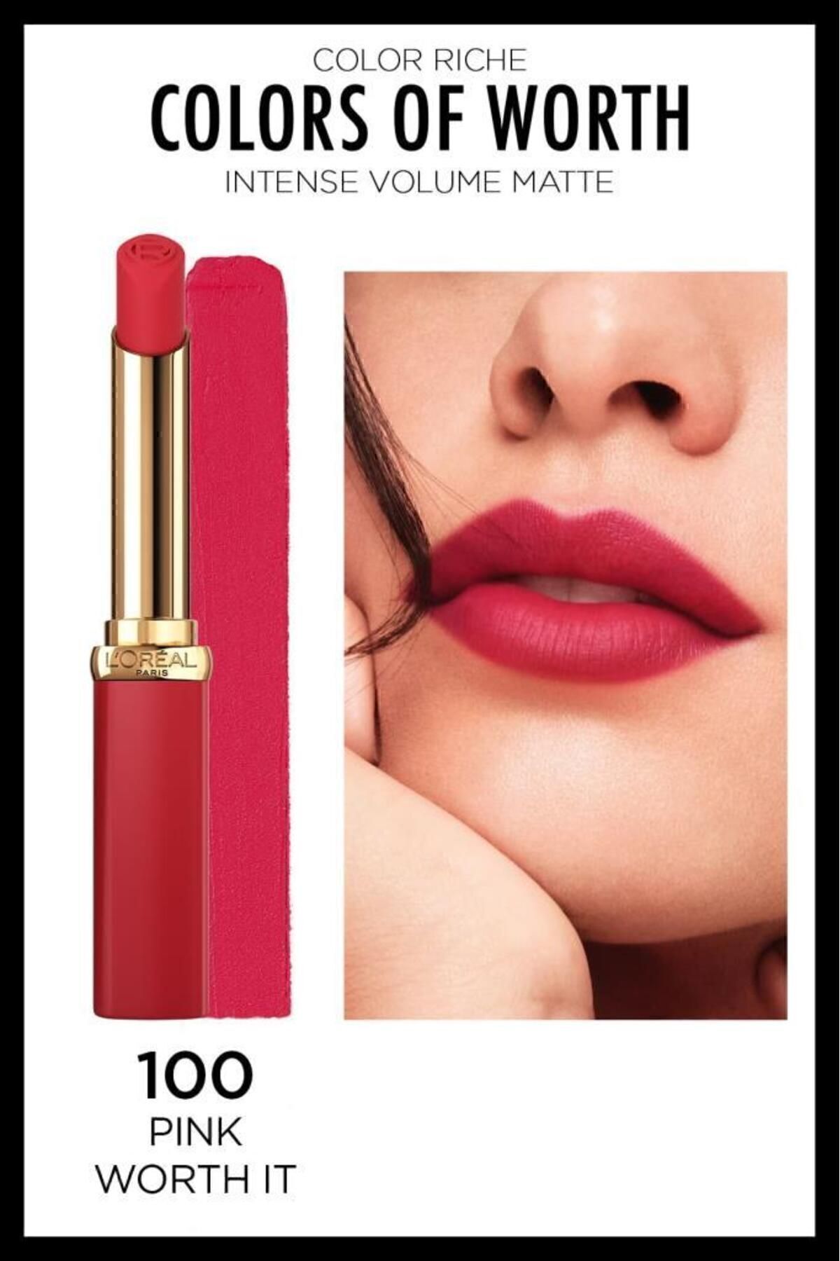 Color Riche Colors Of Worth Intense Volume Matte Ruj - 100 Pink Worth It