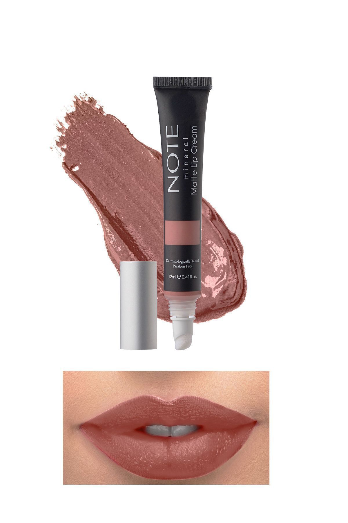 Mineral Matte Lip Cream Yarı Mat Bitişli Likit Ruj 01 Naked Kiss - Nude