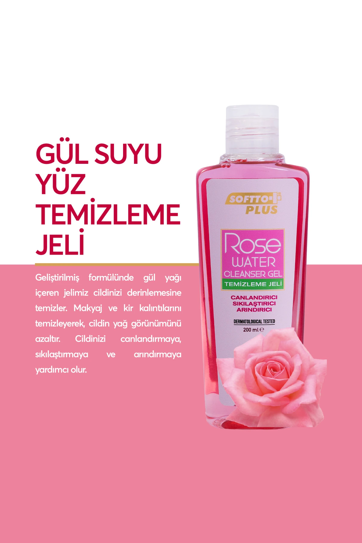Gül Suyu Yüz Temizleme Jeli 200 Ml