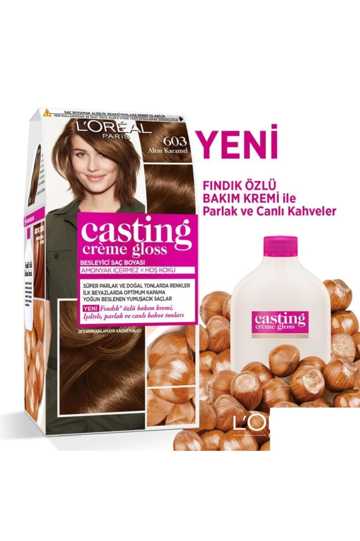 Loreal Casting Creme Gloss 603 Altın Karamel Saç Boyası