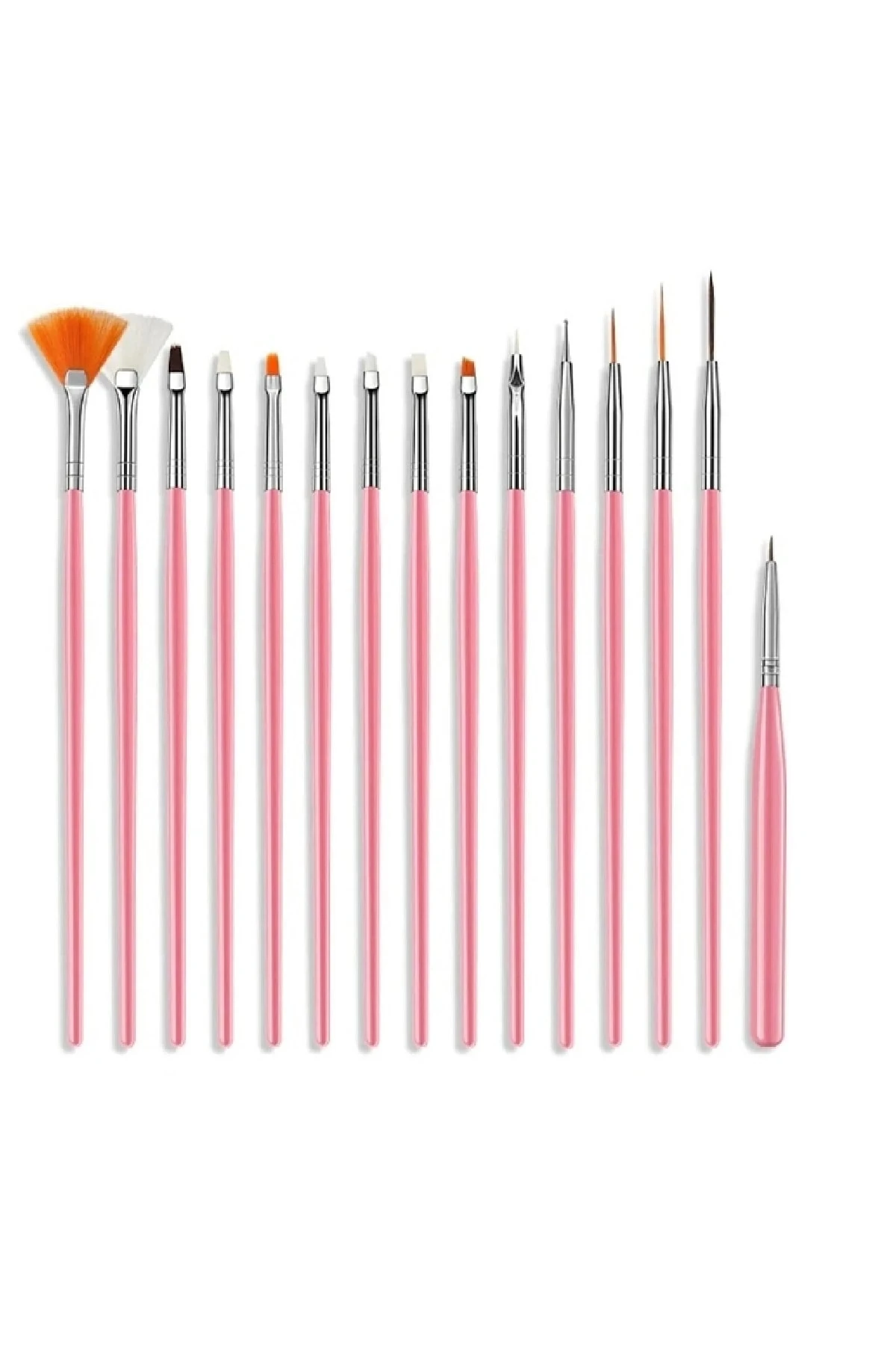 Pembe Tırnak Fırça Seti 15 Li