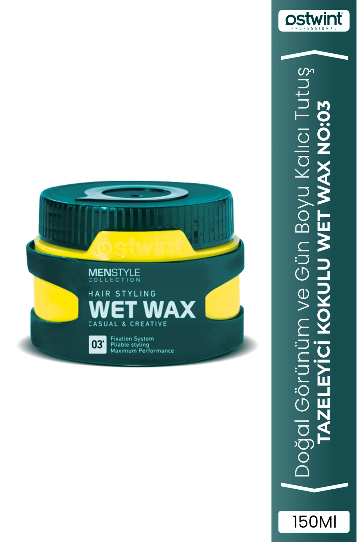 Menstyle Collection Saç Şekillendirici Wax Keratin Care No:3 Sarı 150Gr