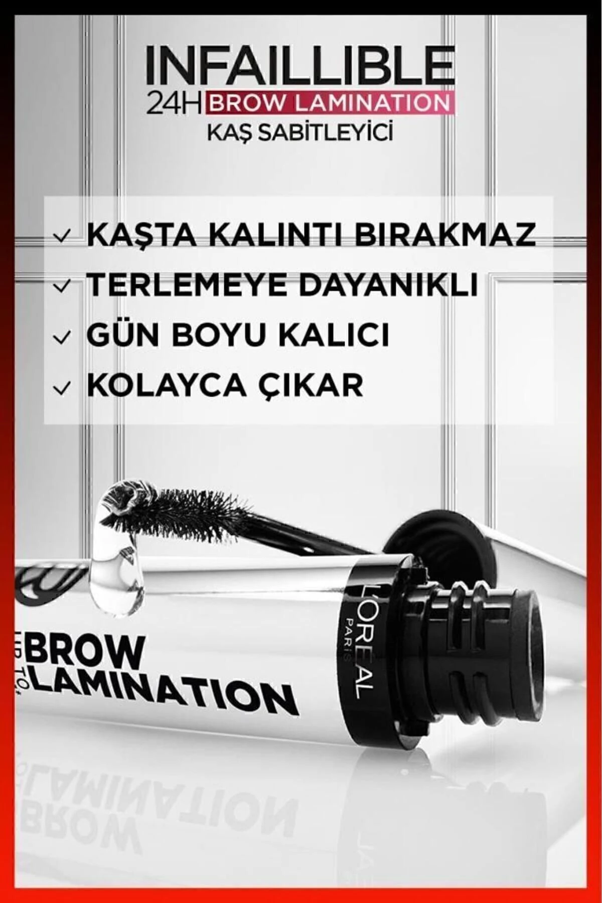 Infaillible 24H Brow Lamination Şeffaf Kaş Sabitleyici
