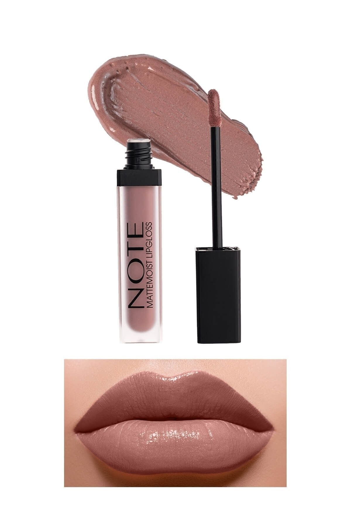 Mattemoist Lipgloss Yarı Mat Saten Bitişli Likit Ruj 401 Mat Nude - Nude