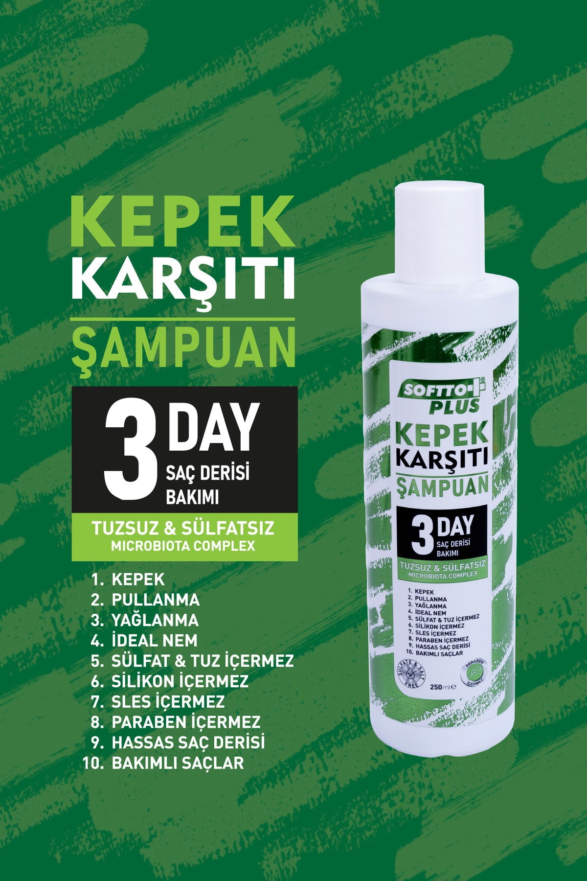 Tuzsuz & Sülfatsız Kepek Karşıtı Onarıcı Şampuanı 250 /Ml. Eczane100