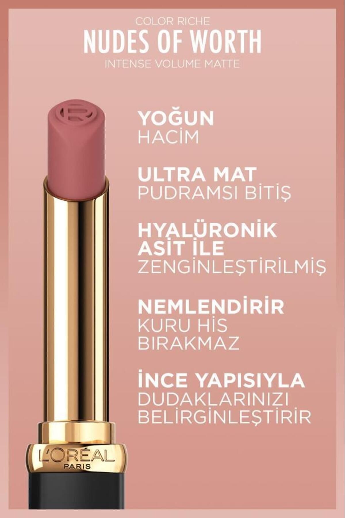 Color Riche Intense Volume Matte Ruj - 505 Nude Resilient