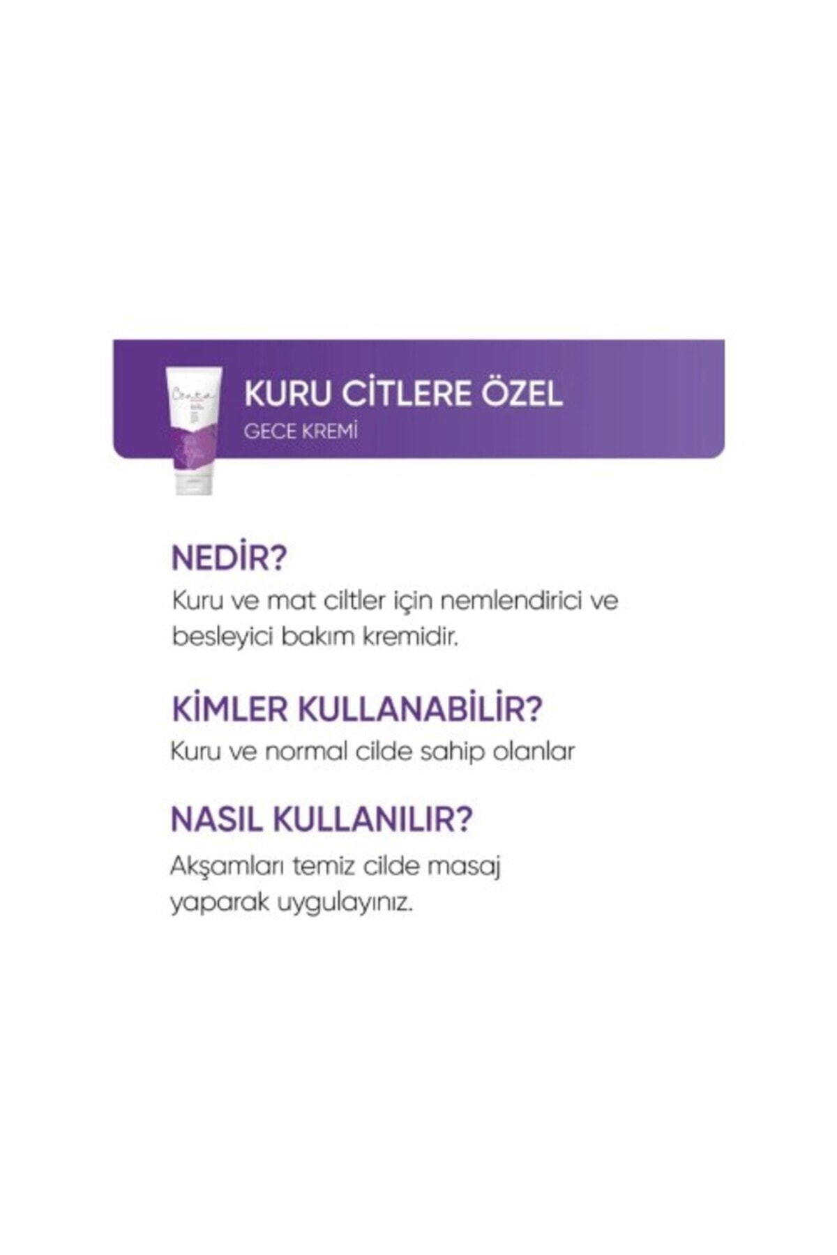 Centa Beauty Kuru Cilt Gece Kremi 50Ml
