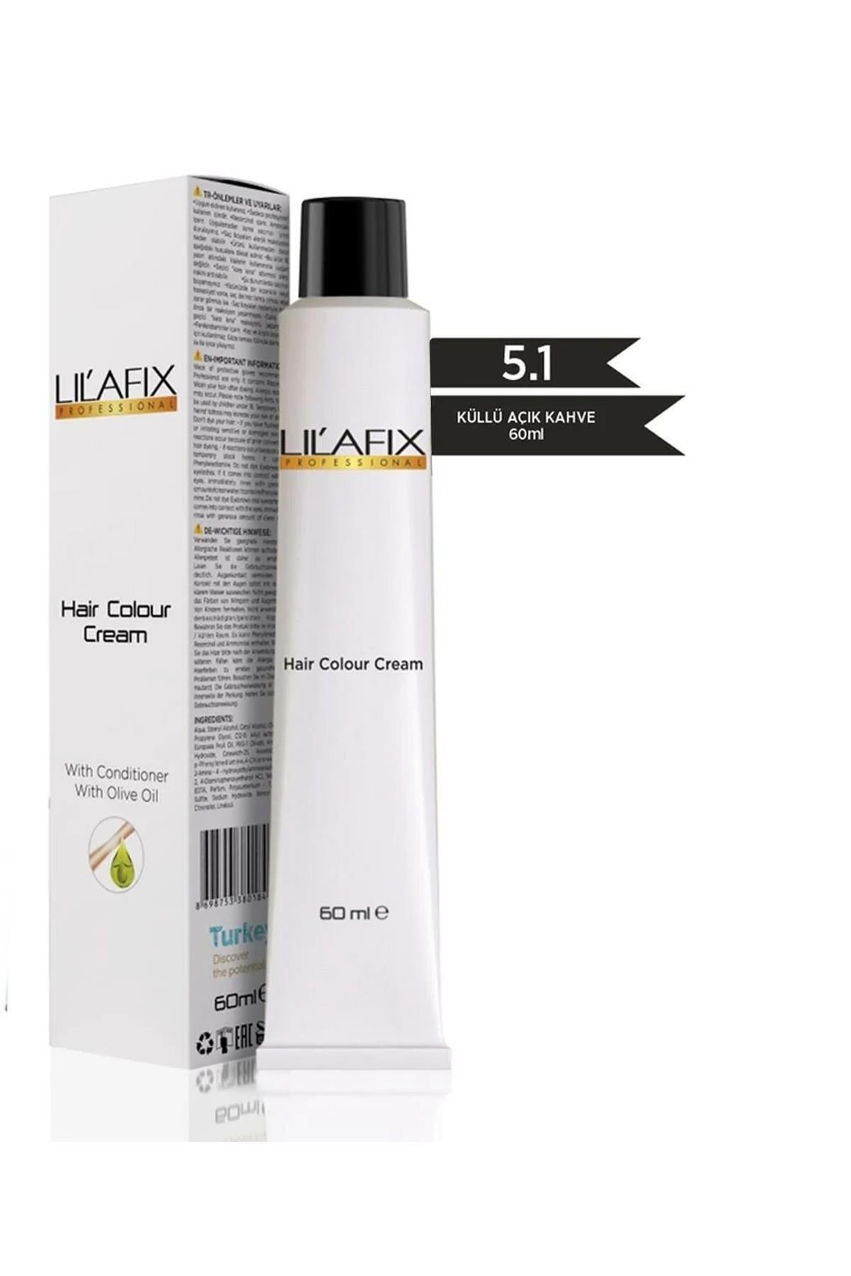 Krem Tüp Saç Boyası 5.1 Küllü Açık Kahve 60 Ml