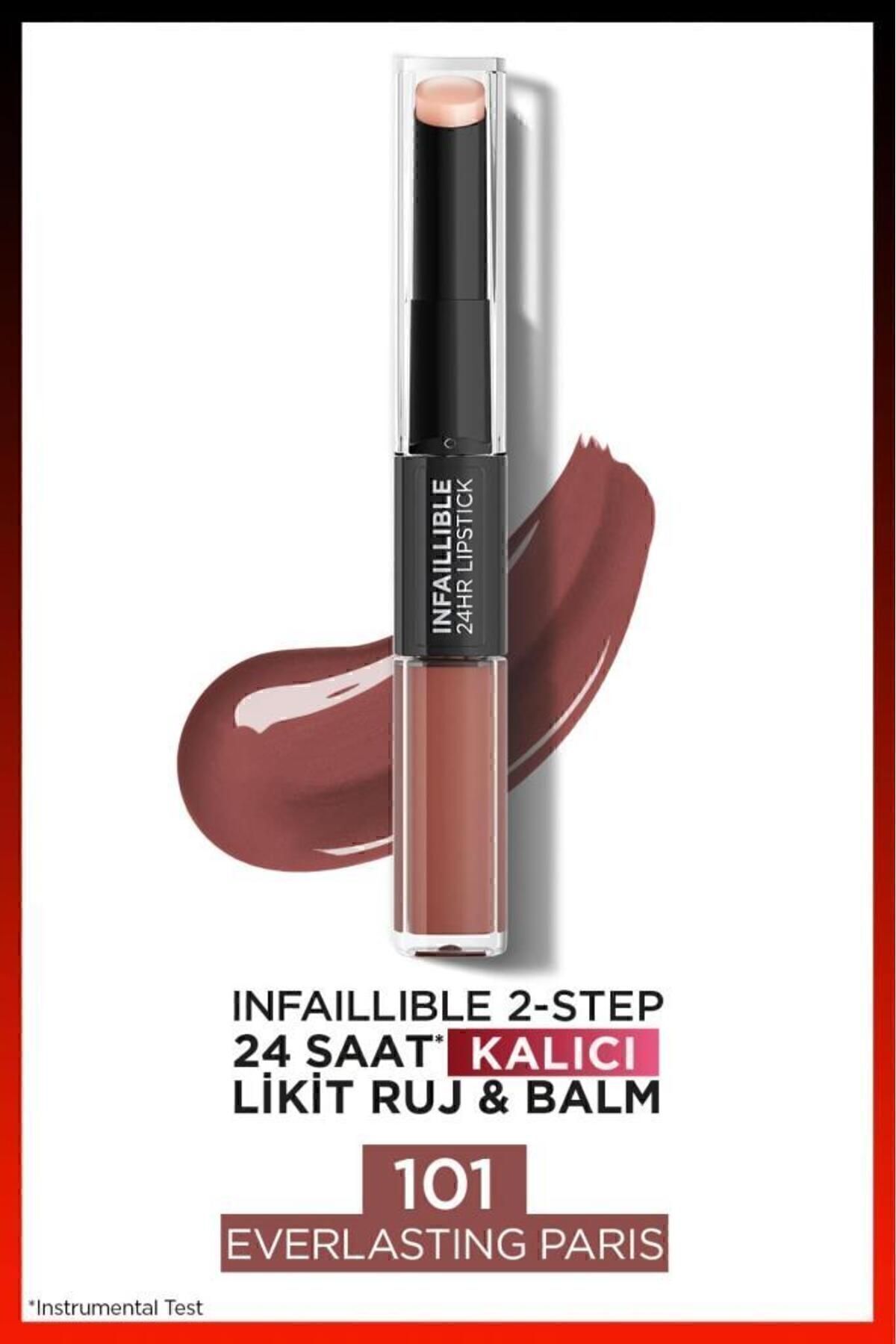 Infaillible 2-Step 24 Saat Kalıcı Likit Ruj & Balm - 101 Everlasting Paris