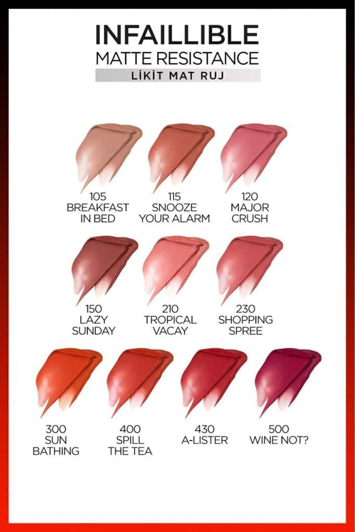 Infaillible Matte Resistance Likit Mat Ruj - 430 A-Lister
