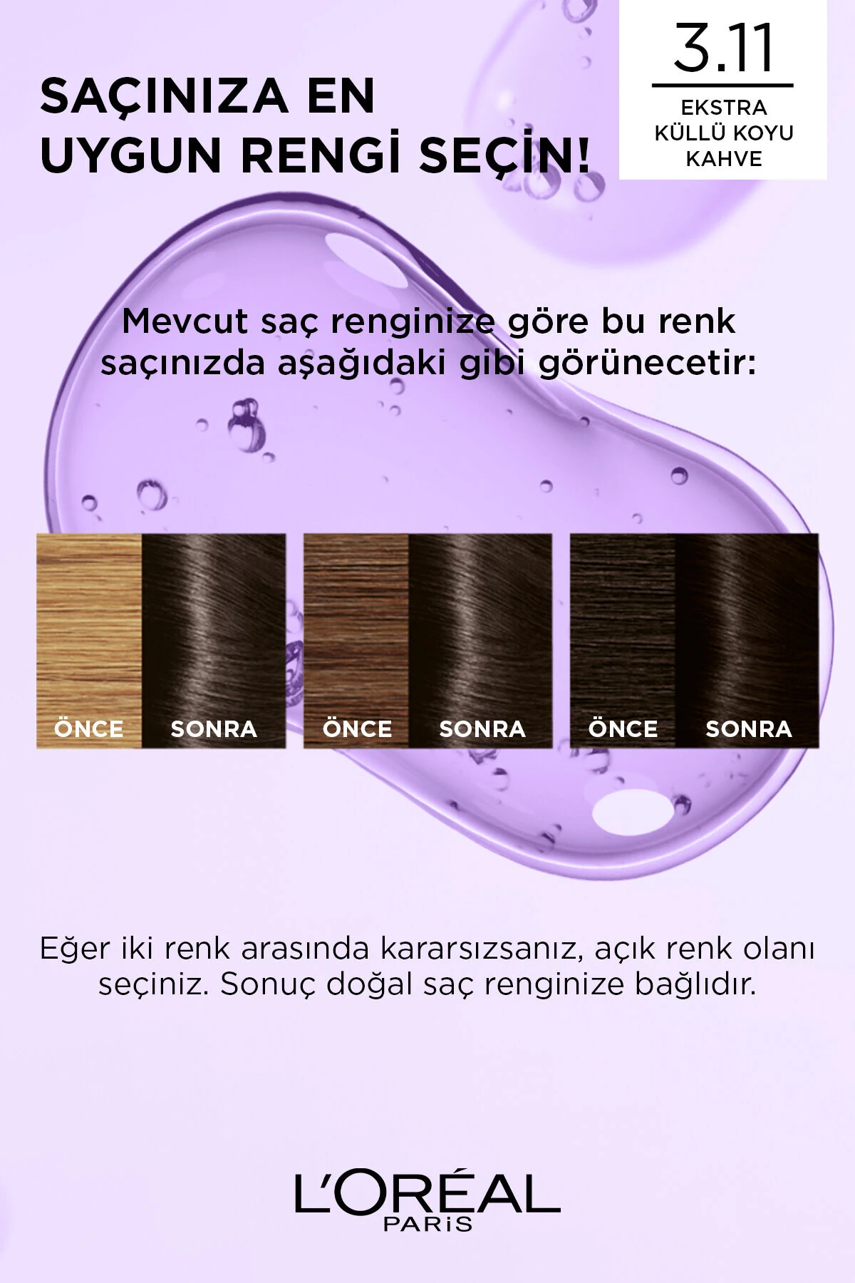 Excellence Cool Creme Saç Boyası – 3.11 Ekstra Küllü Koyu Kahve