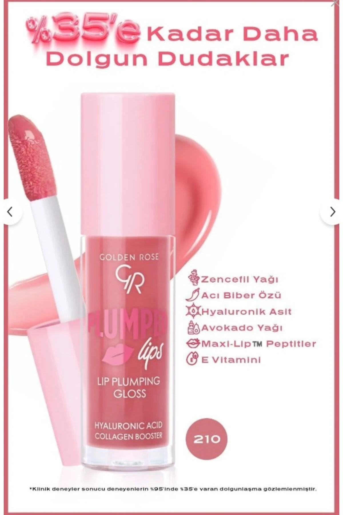 Plumped Lips Plumping Lipgloss 210 Dolgunlaştırıcı & Nemlendirici Dudak Parlatıcısı 4.7 Ml