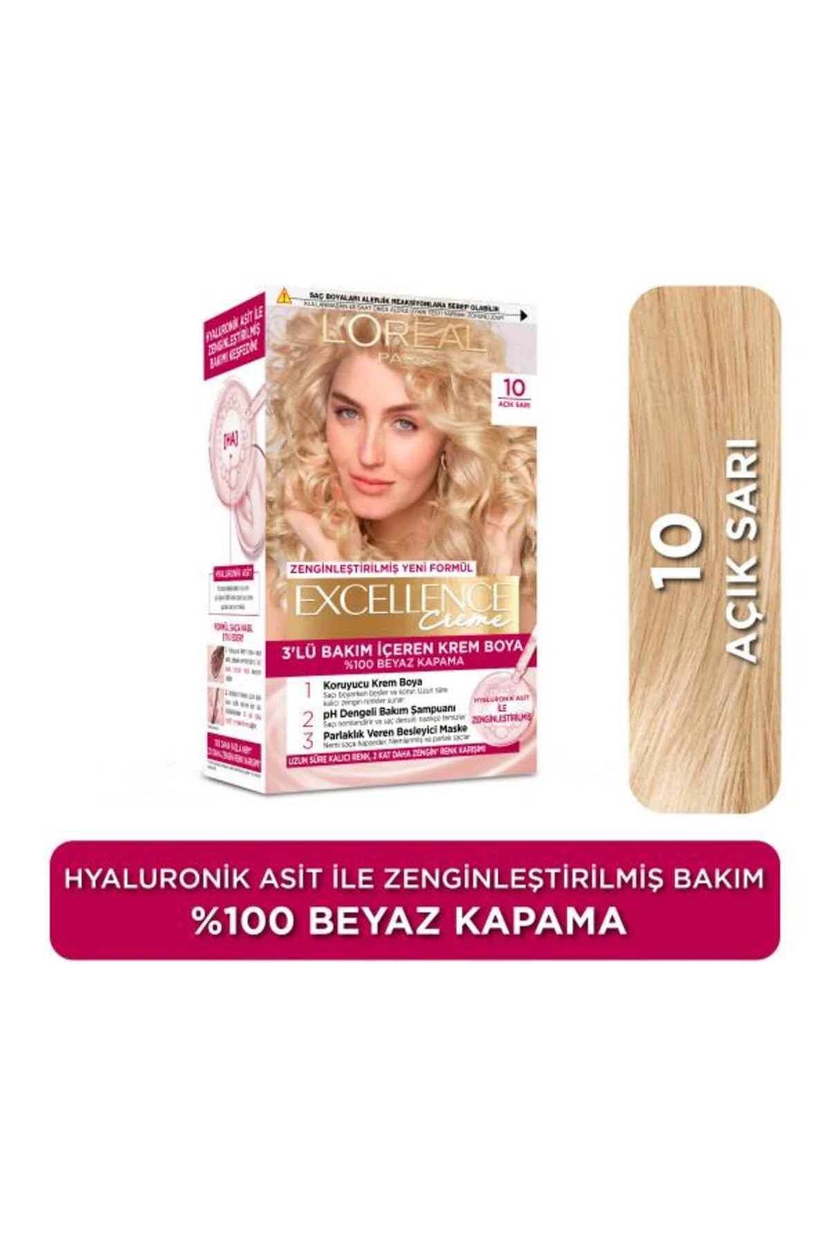 L'Oréal Paris Excellence Creme 10 Açık Sarı Saç Boyası