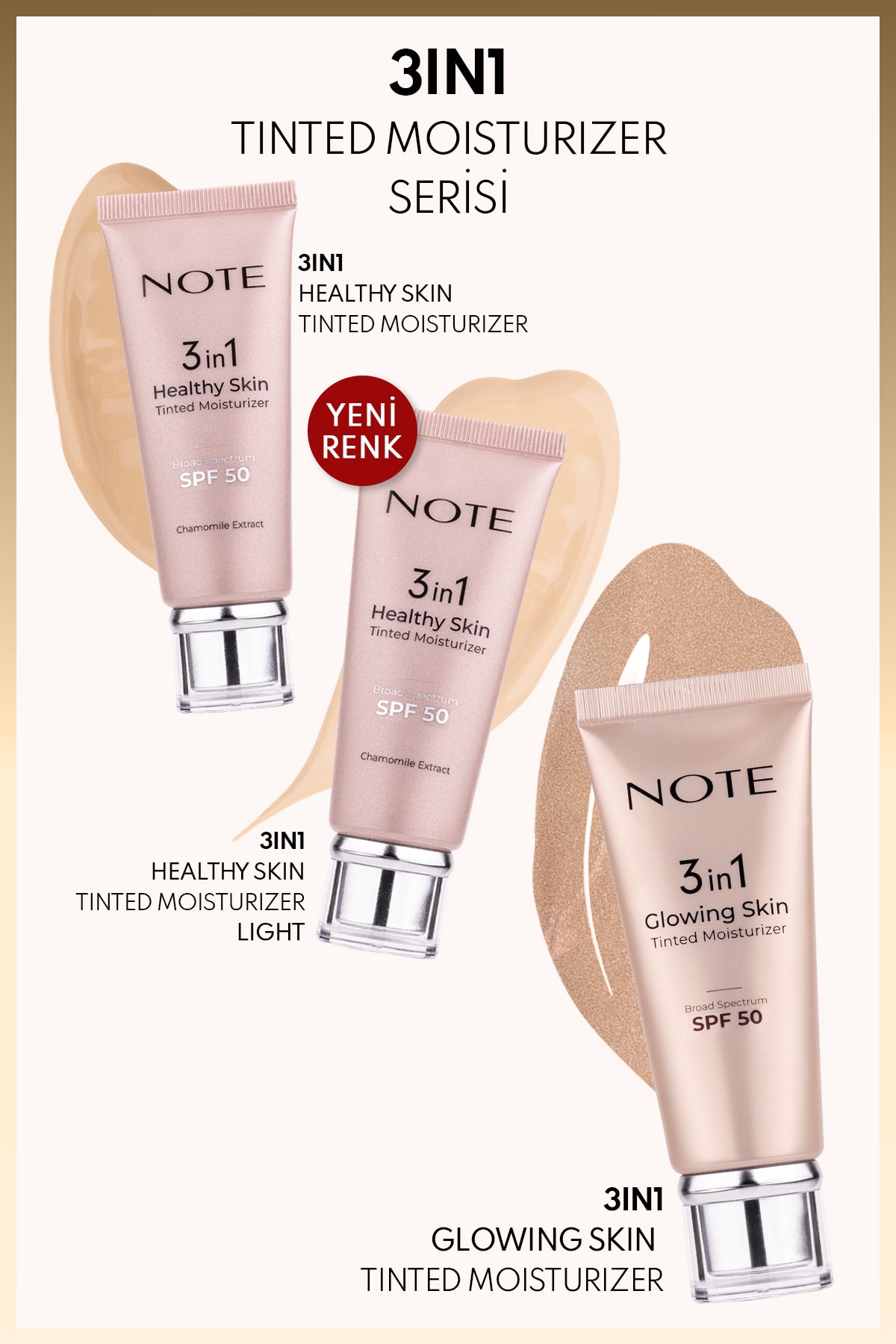 3 İn 1 Healthy Skin Tinted Moisturizer Spf 50 Renk Ton Eşitleyici Aydınlatıcı Krem - 10 Medium