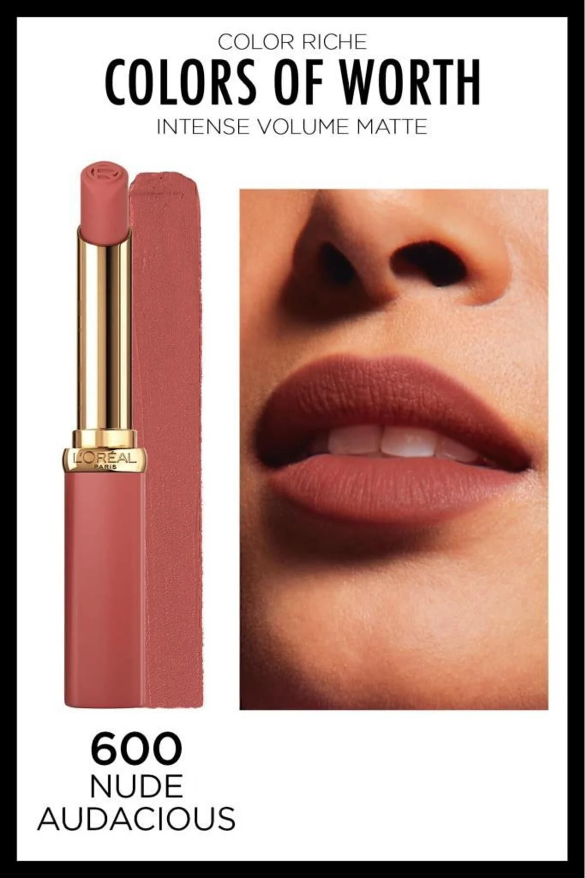 Color Riche Colors Of Worth Intense Volume Matte Ruj - 600 Nude Audacious