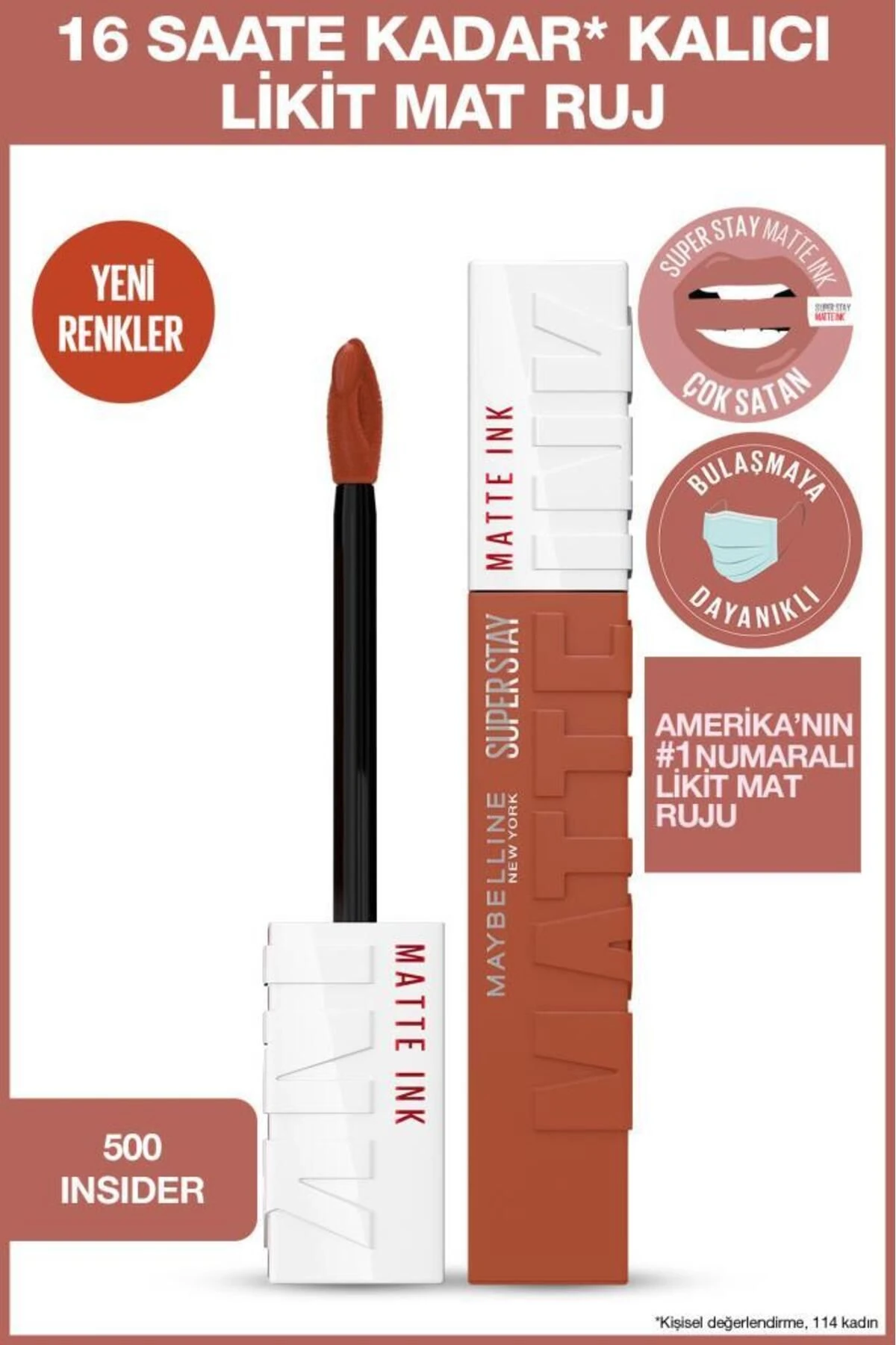 Super Stay Matte Ink Likit Mat Ruj - 500 Insider