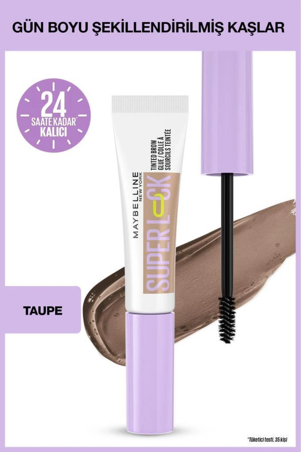 Super Lock Brow Glue Kaş Sabitleyici Maskara - Taupe