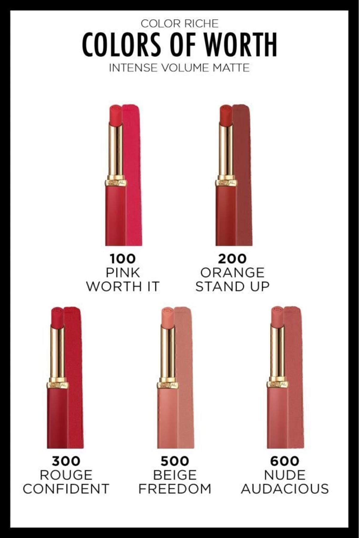 Color Riche Colors Of Worth Intense Volume Matte Ruj - 300 Rouge Confident