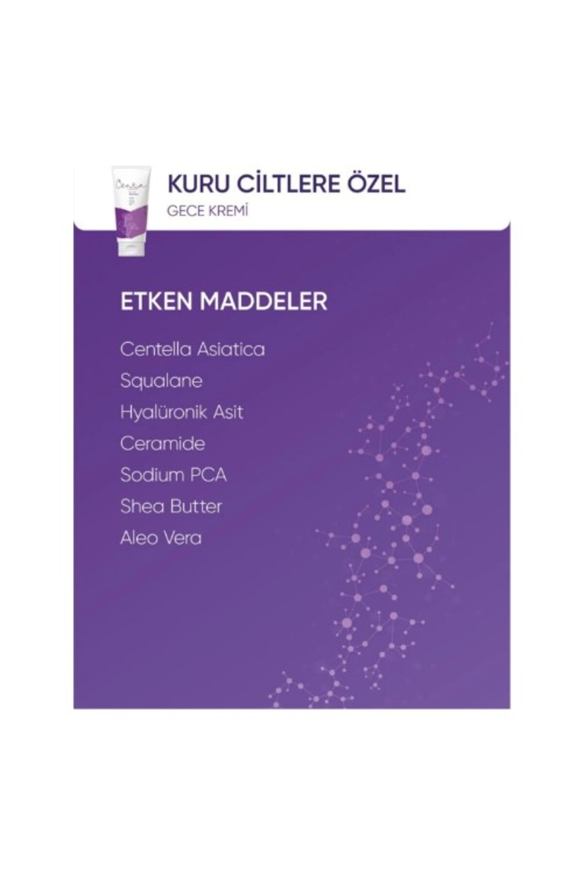 Centa Beauty Kuru Cilt Gece Kremi 50Ml