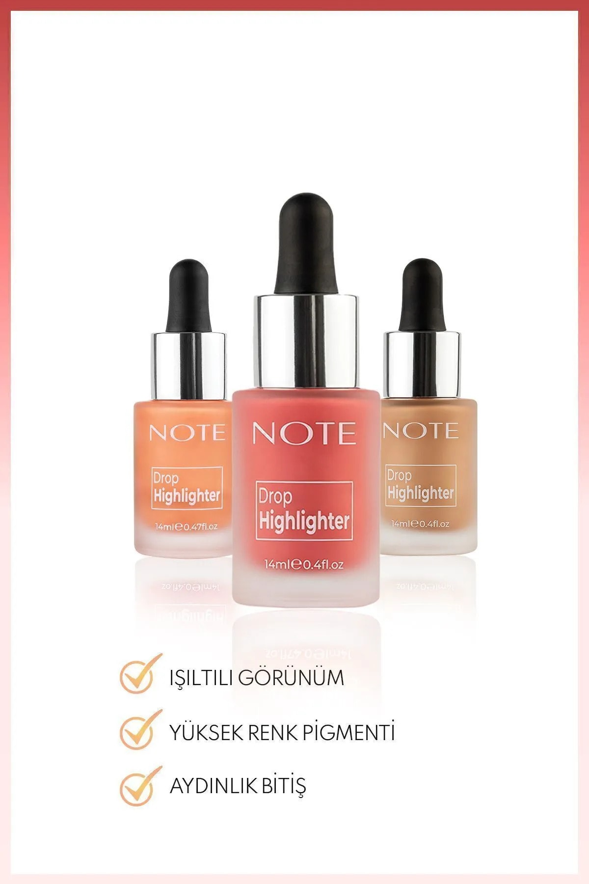 Drop Highlighter Işıltılı Likit Aydınlatıcı - 01 Pearl Rose