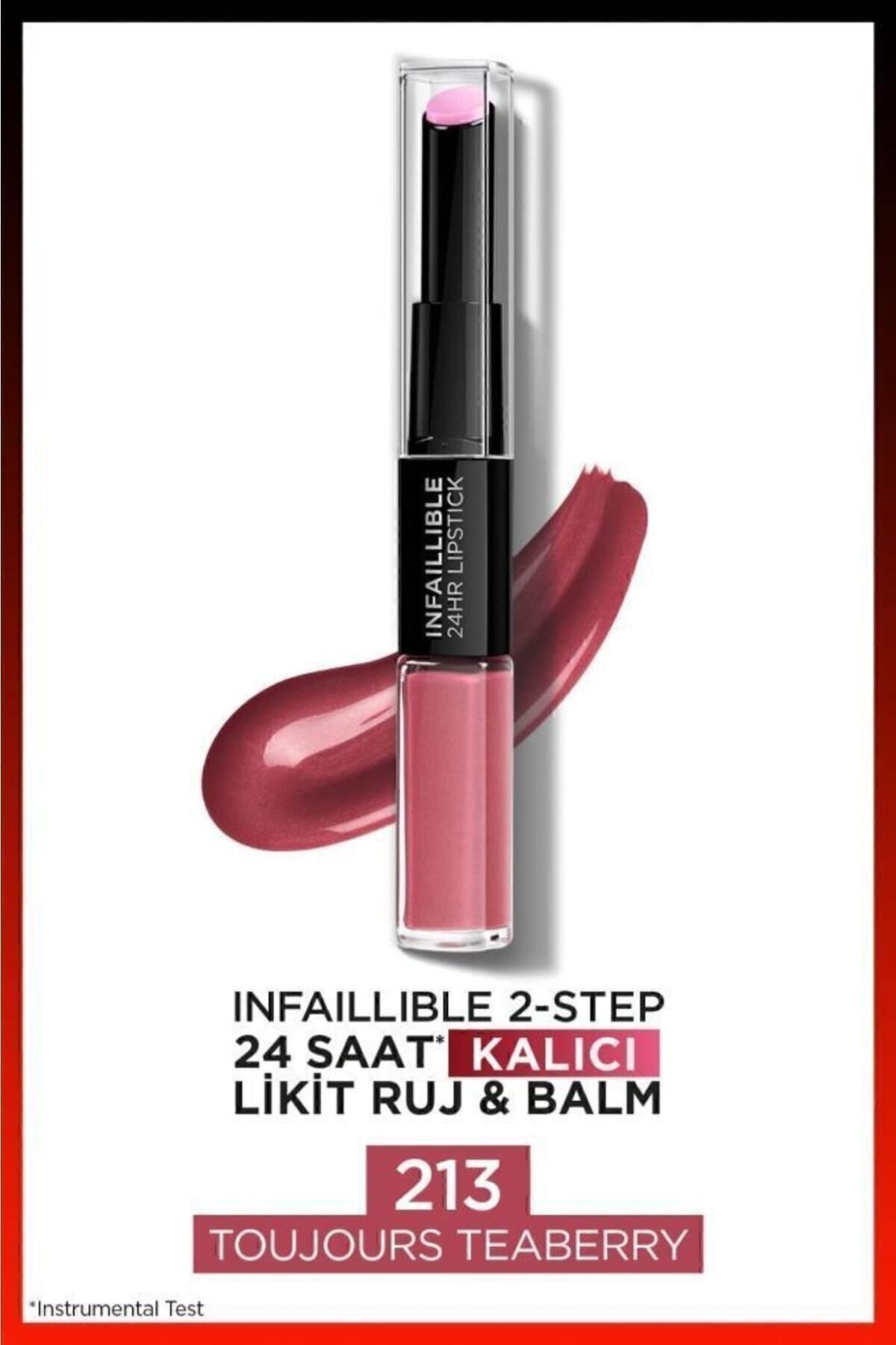 Infaillible 2-Step 24 Saat Kalıcı Likit Ruj & Balm - 213 Toujours Teaberry